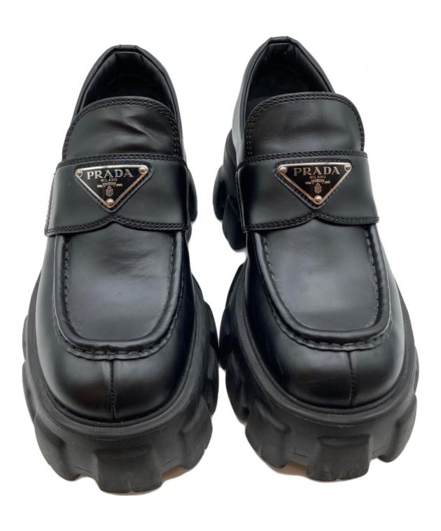 中古・古着通販】PRADA (プラダ) ブラッシュドレザー モノリス