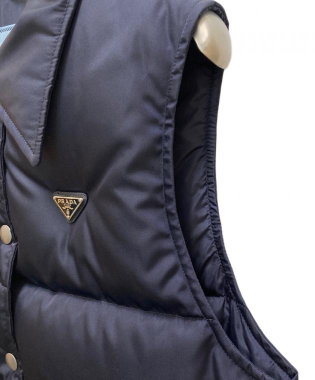中古・古着通販】PRADA (プラダ) リナイロン ダウンベスト ネイビー