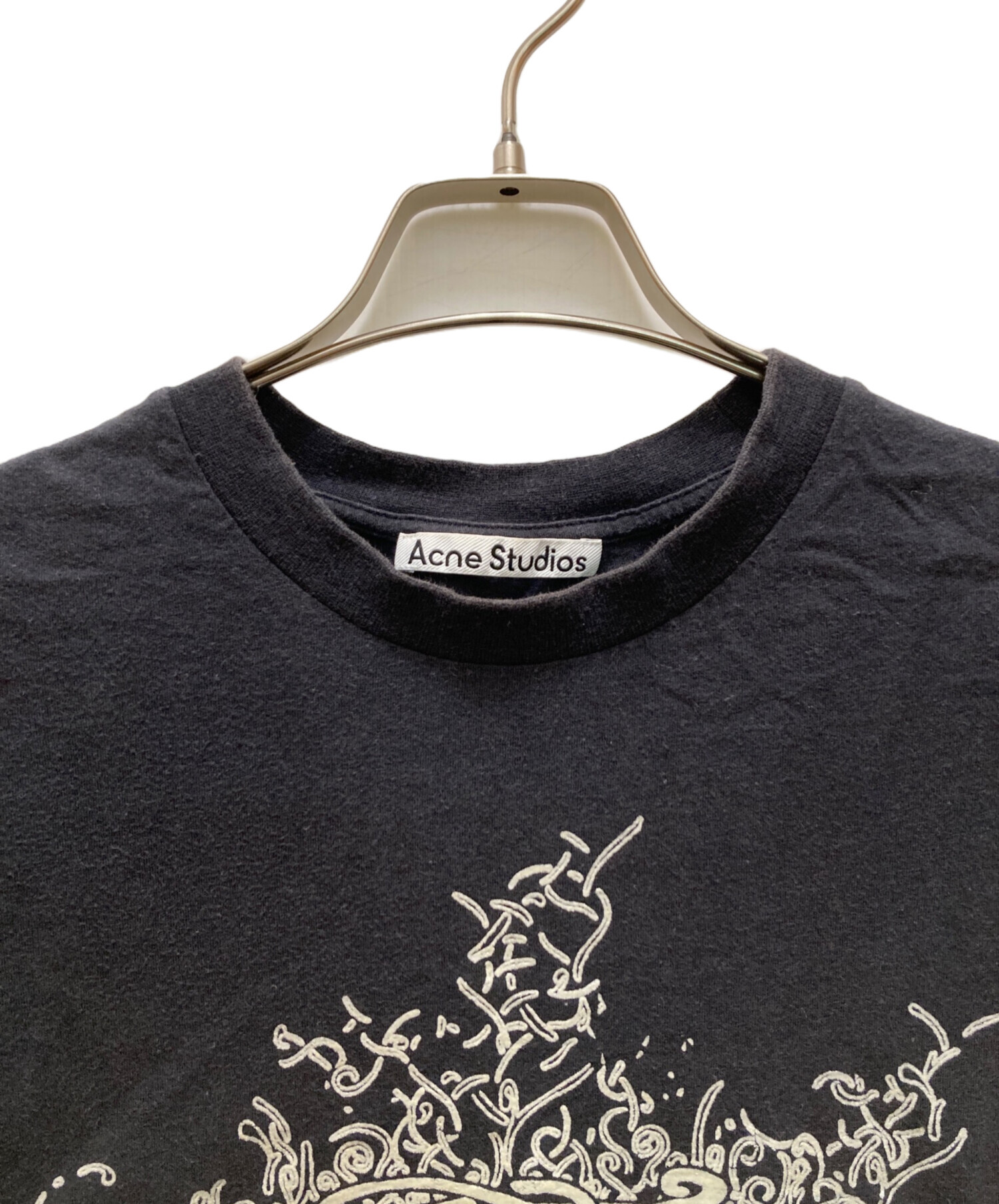 Acne Studios アクネストゥディオズ Tシャツ・カットソー S 黒 【古着】【中古】【送料無料】 中古・古着通販】ACNE STUDIOS (アクネ ストゥディオズ) ロゴプリント