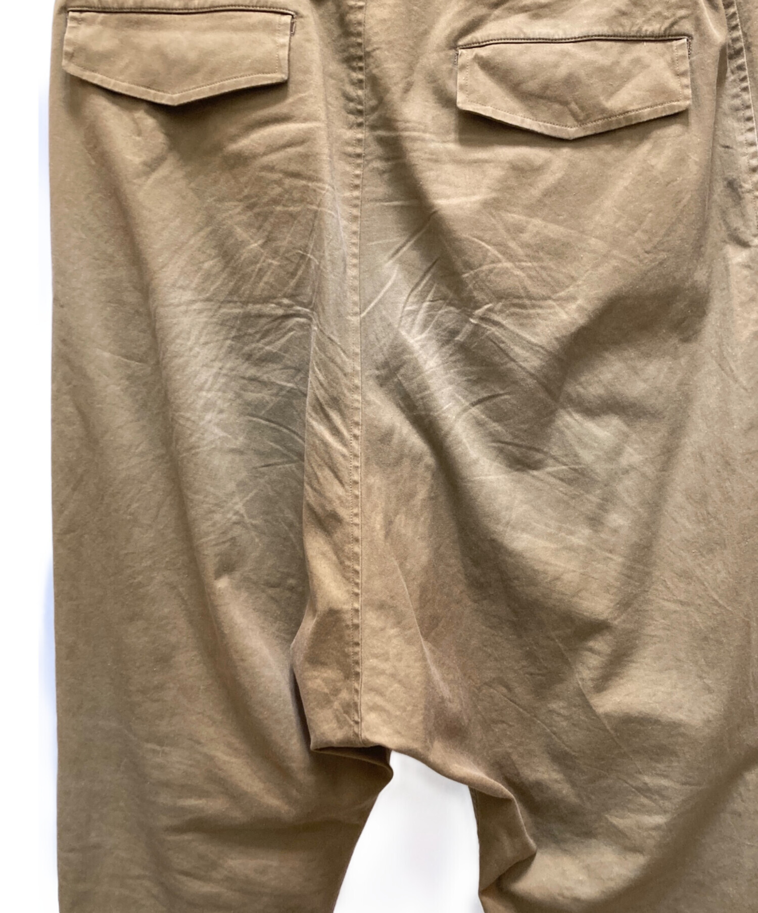 中古・古着通販】GROUND Y (グラウンドワイ) サルエルパンツ カーキ