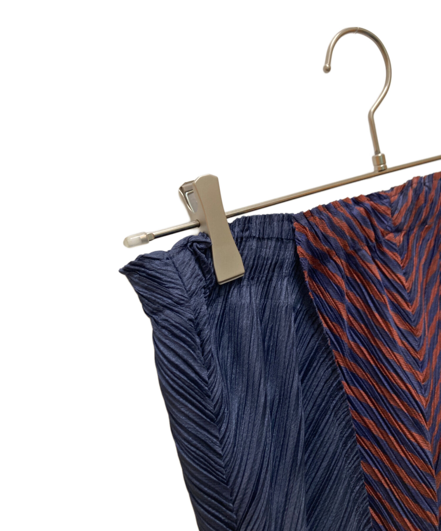 L*n様 プリーツプリーズ サブリナパンツ サイズ2 ネイビー 中古・古着通販】PLEATS PLEASE (プリーツプリーズ) 変形プリーツ