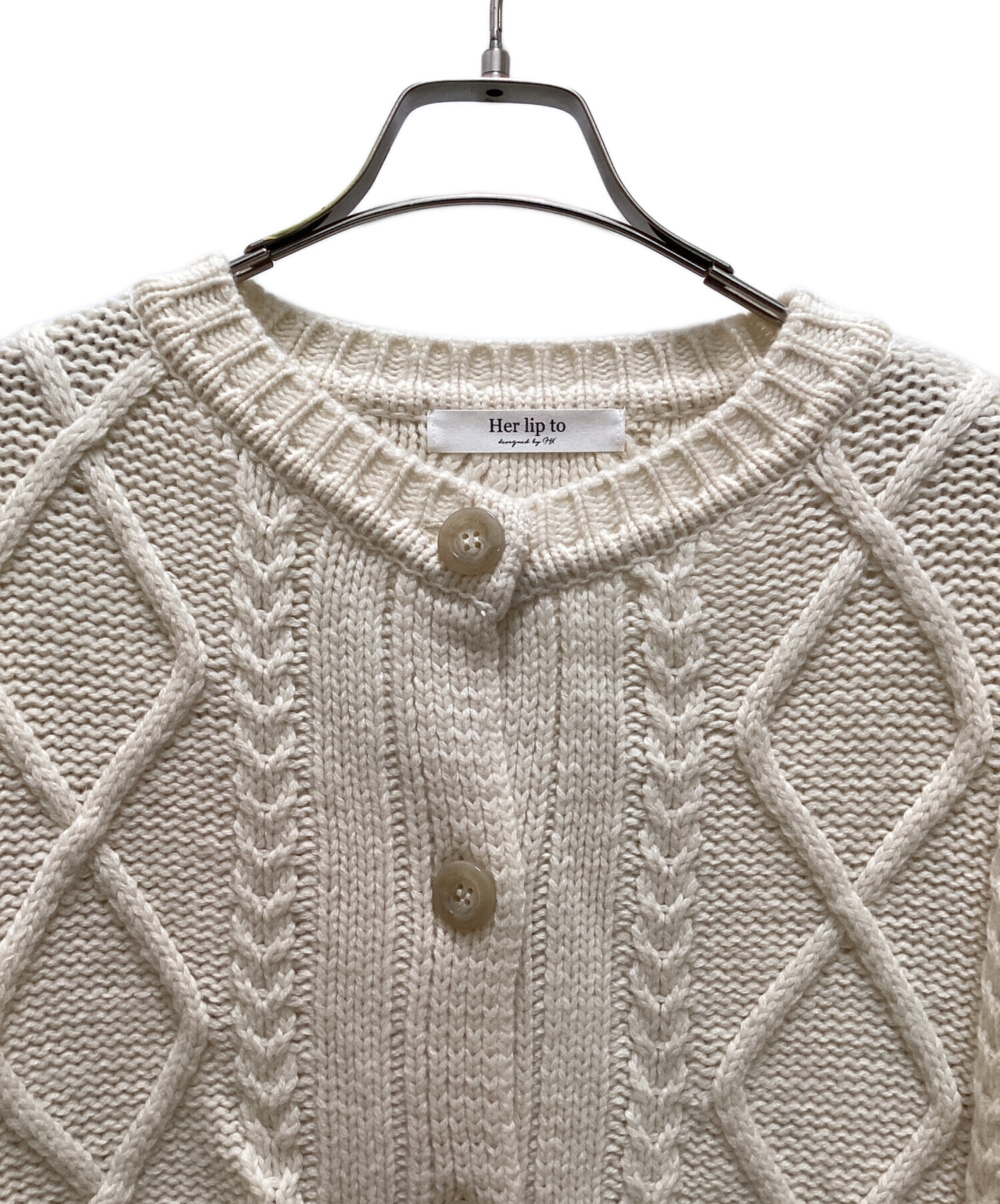 中古・古着通販】Her lip to (ハーリップトゥ) H Boa Cable Knit