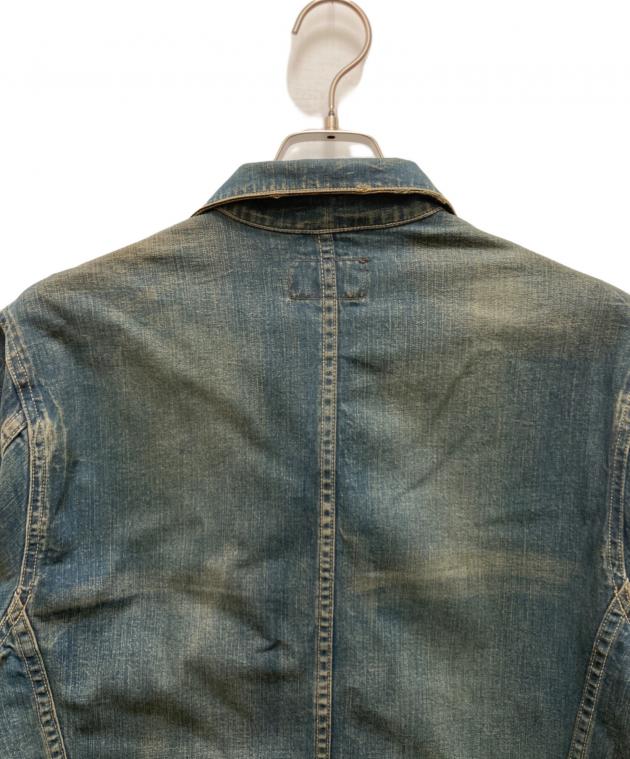 RRL デニムカバーオール　リペア&ダメージ加工 希少 RRL リペア加工 デニムカバーオール S ダメージ加工 ワーク