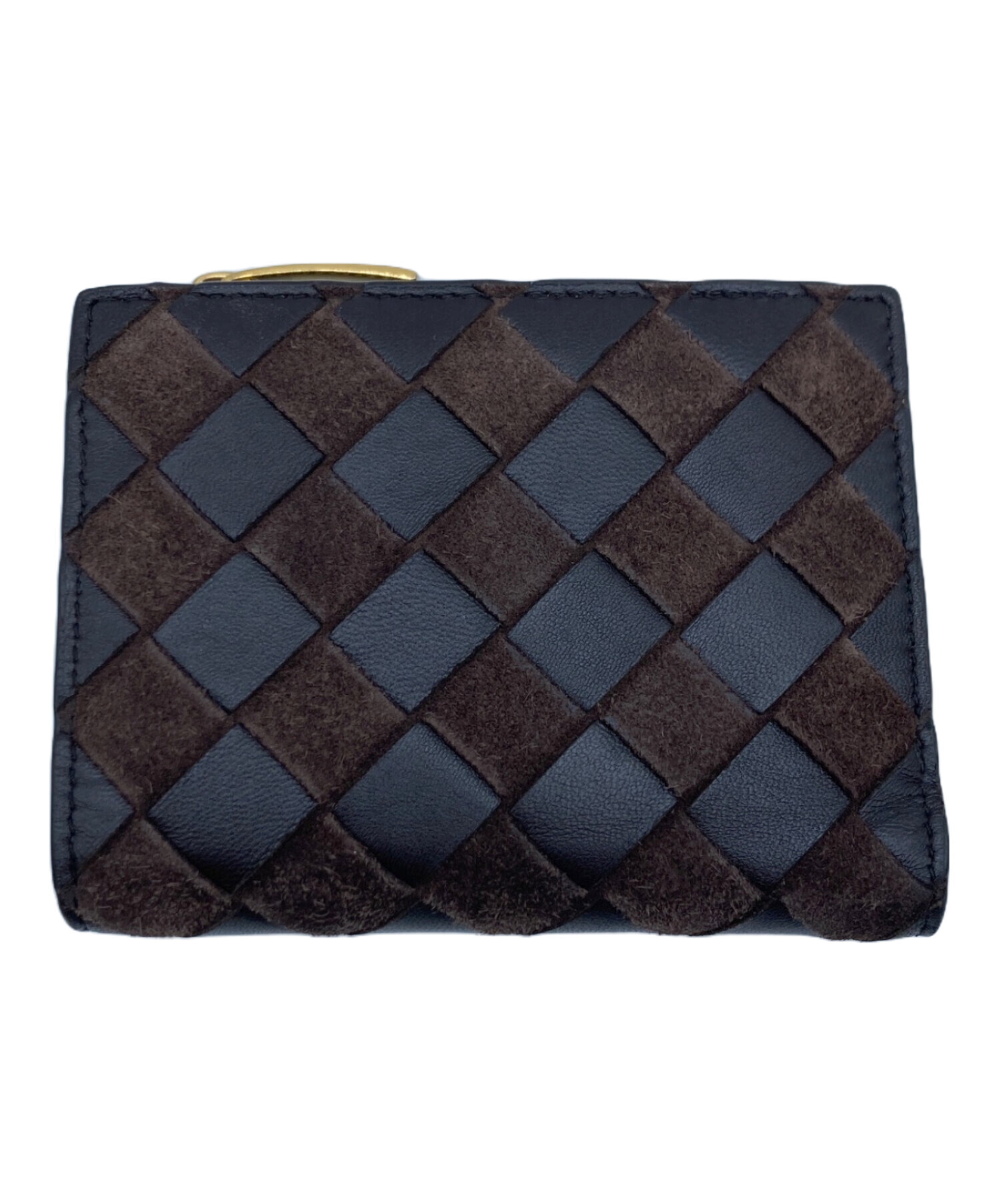 BOTTEGA VENETA / ボッテガヴェネタ ■ イントレチャート コンパクト財布 ブラウン 財布 / サイフ / ウォレット / wallet /  ブランド 中古 [0990009976] BOTTEGA VENETA（ボッテガ・ヴェネタ） 折財布 メンズ 743004 VBWD2