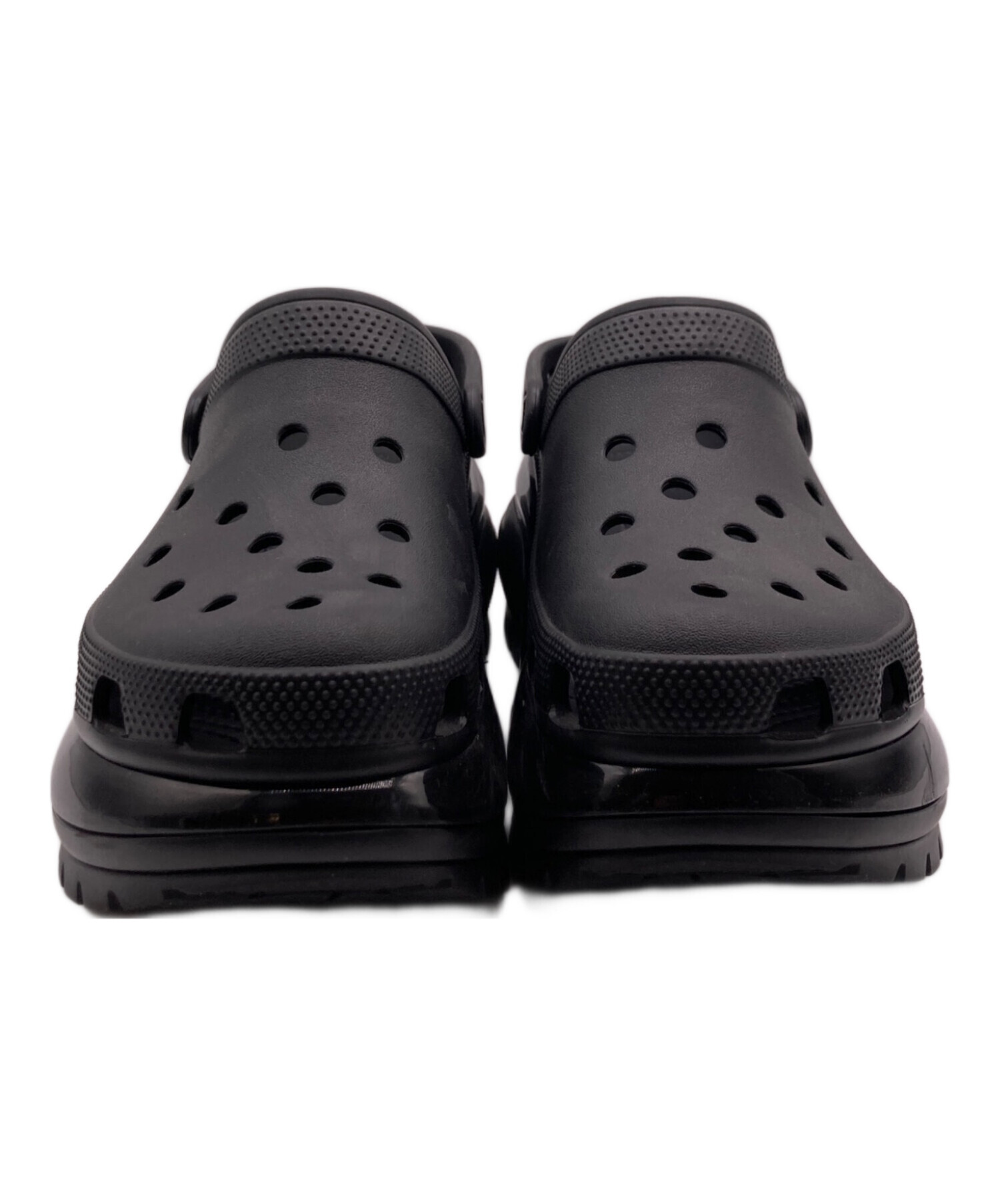 【美品】Crocs メガクラッシュ 厚底 ブラック×レッド 27 希少 crocs（クロックス） クラシック メガクラッシュ クロッグ crocs