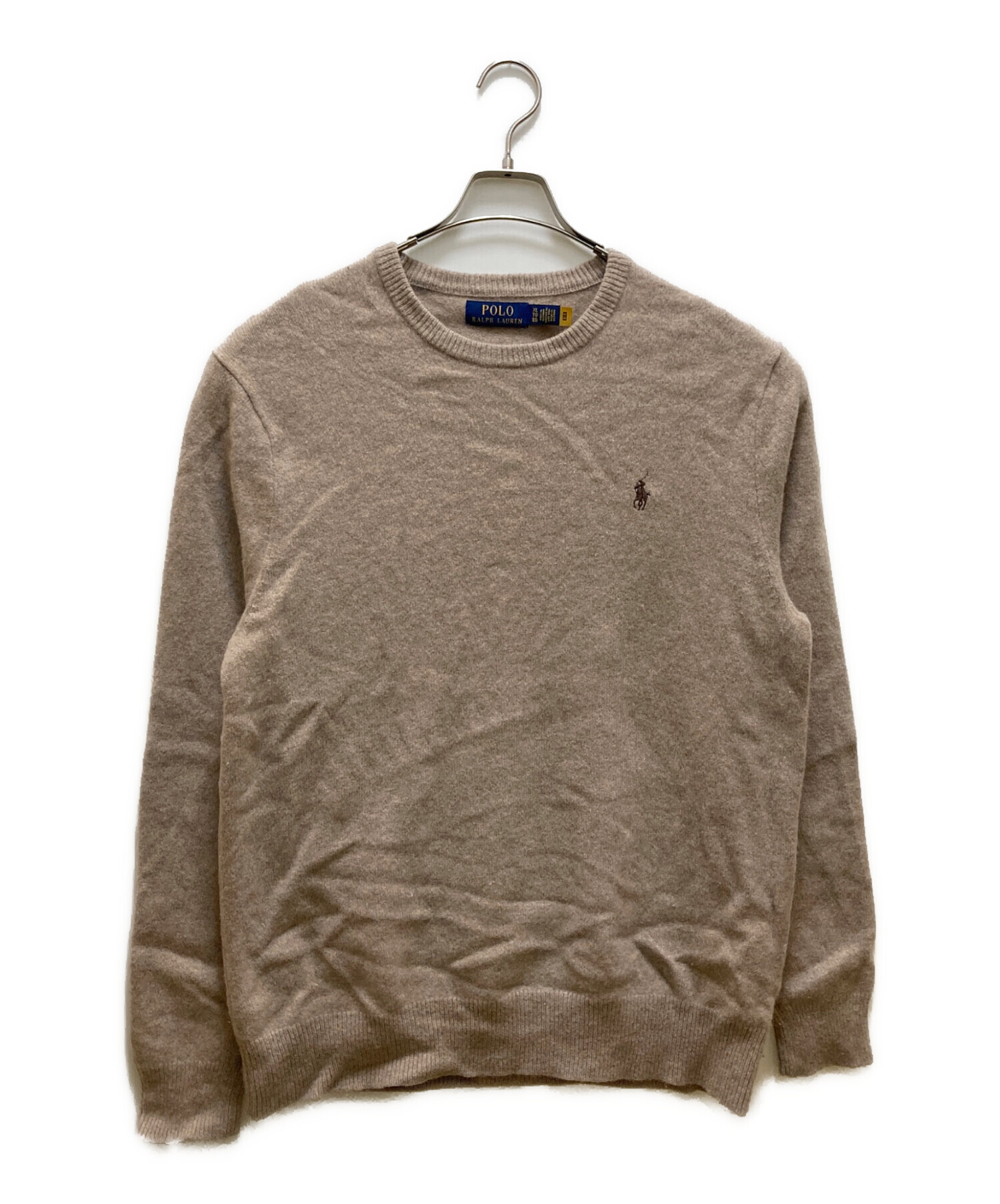 【ほぼ新品未使用】Polo Ralph Lauren ベージュ セーター長袖 M 中古・古着通販】POLO RALPH LAUREN (ポロ・ラルフローレン) クルー