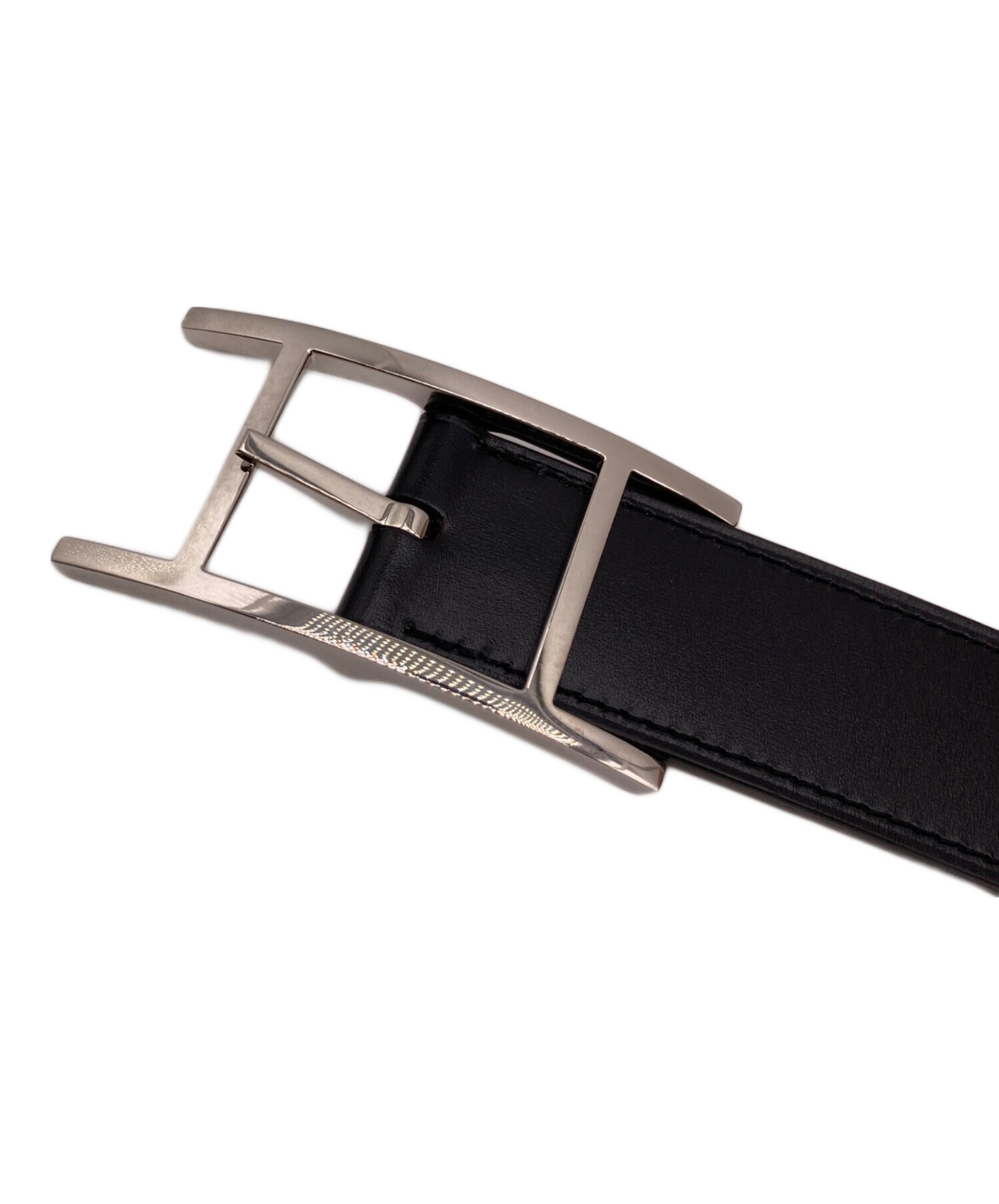 中古・古着通販】HERMES (エルメス) リバーシブルベルト ブラック 
