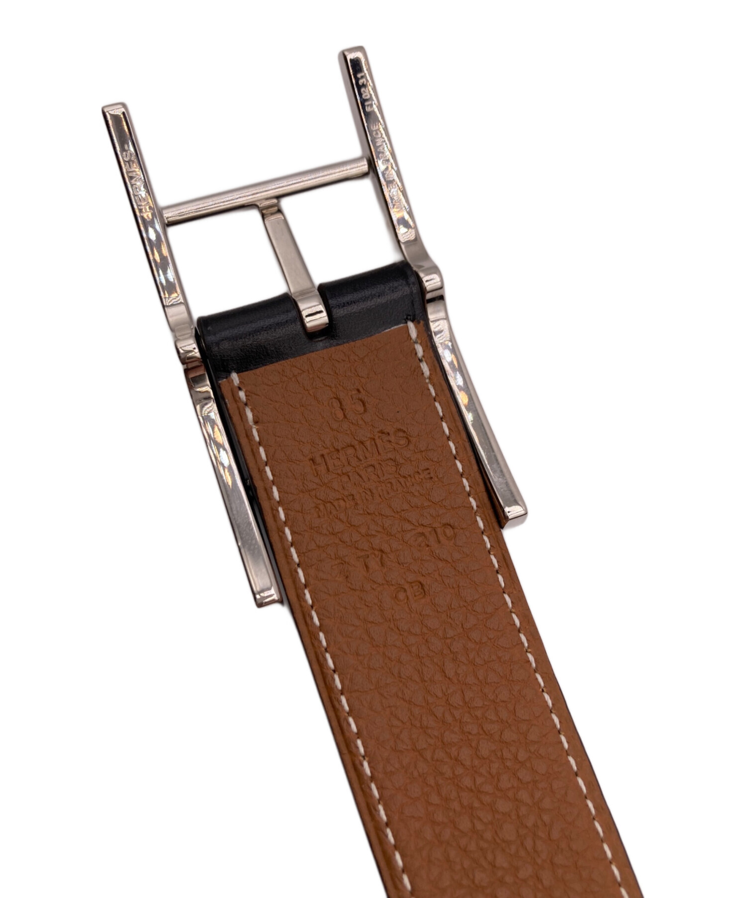 中古・古着通販】HERMES (エルメス) リバーシブルベルト ブラック