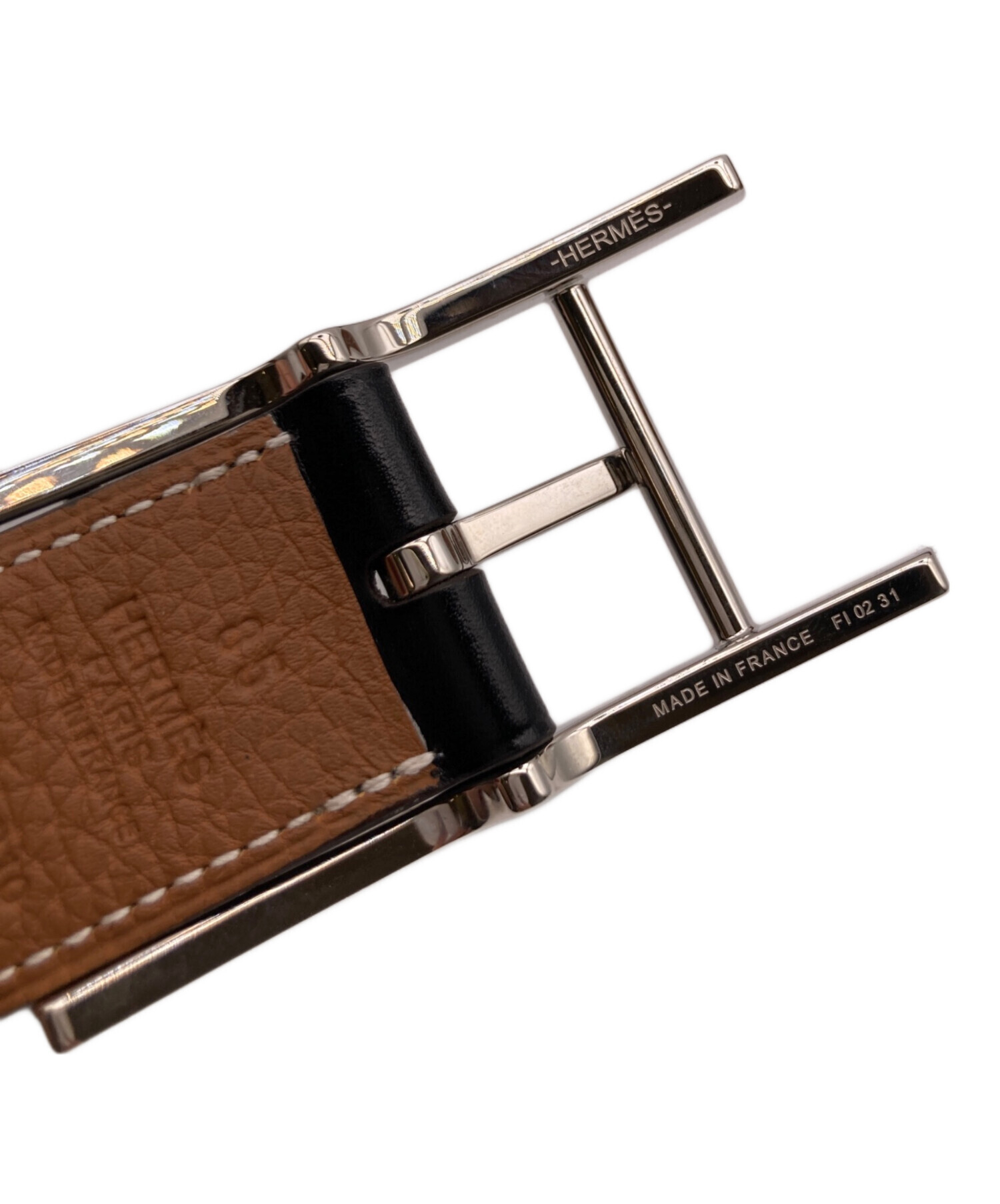 中古・古着通販】HERMES (エルメス) リバーシブルベルト ブラック 