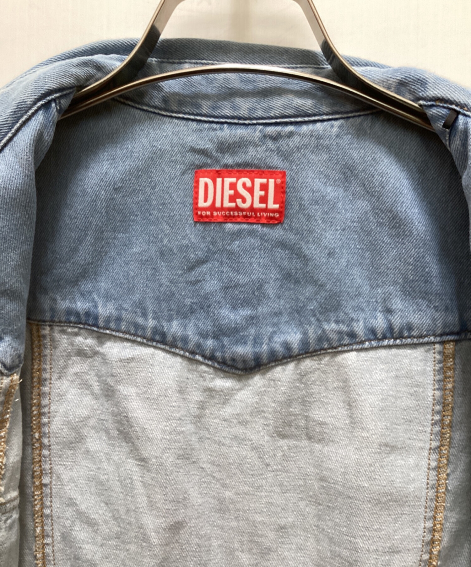 中古・古着通販】DIESEL (ディーゼル) DE-GLO-F デニムノースリ-ブ