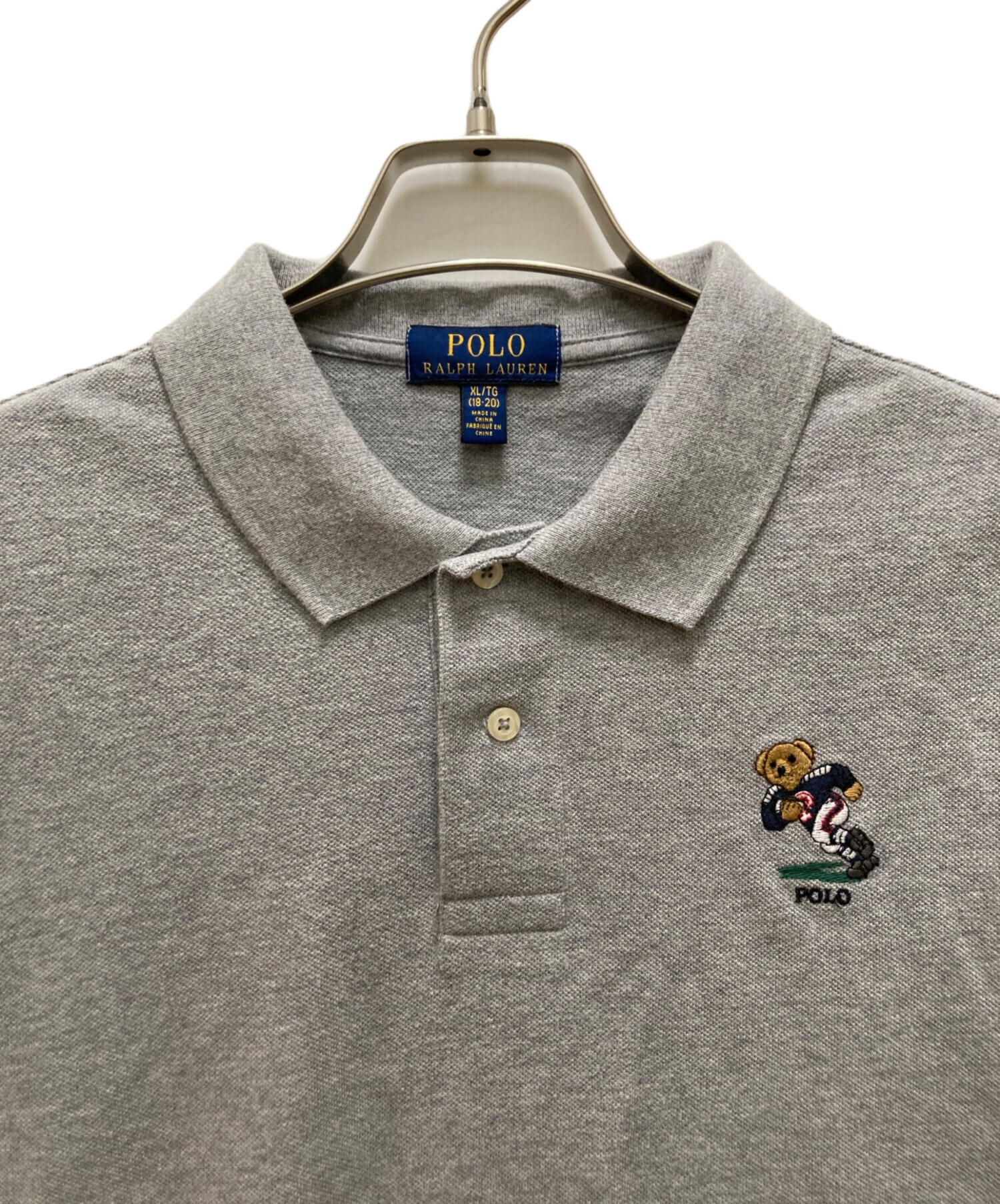 POLO ラルフローレン ポロシャツ 90s 90年代 グレー ロゴ刺繍 新品 90s〜00s POLO Ralph Laurenポロシャツグレー半袖 刺繍ロゴ - メルカリ