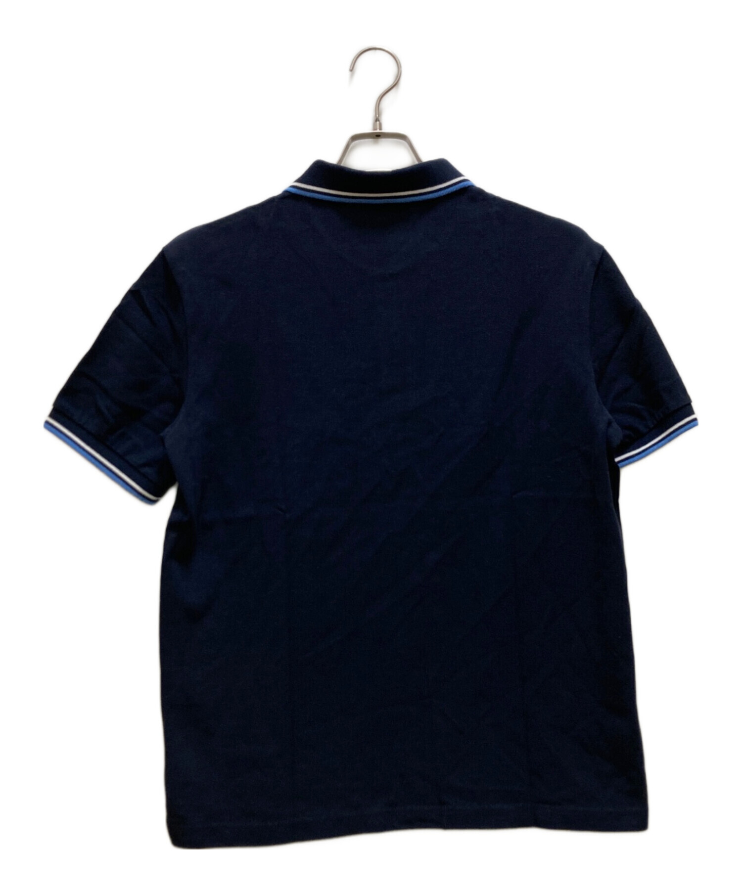 中古・古着通販】PRADA (プラダ) ラバーロゴ鹿の子ポロシャツ ネイビー