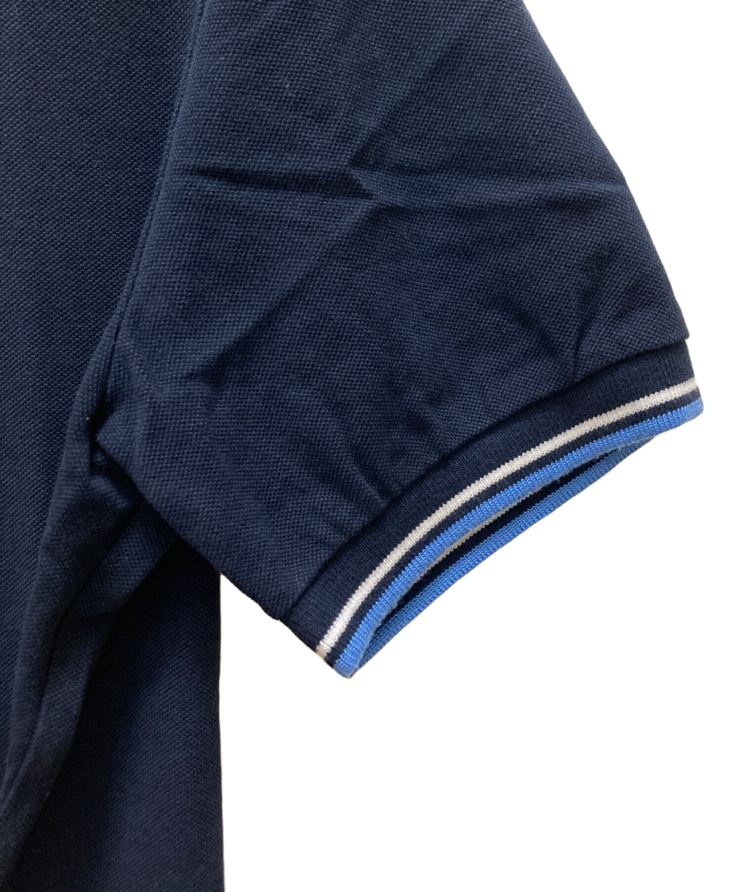 中古・古着通販】PRADA (プラダ) ラバーロゴ鹿の子ポロシャツ ネイビー
