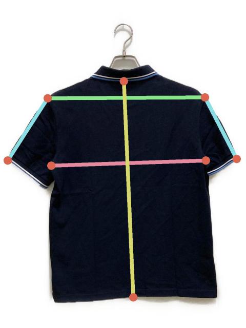 中古・古着通販】PRADA (プラダ) ラバーロゴ鹿の子ポロシャツ ネイビー