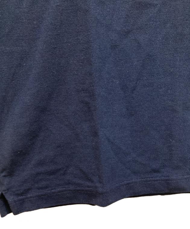 中古・古着通販】PRADA (プラダ) ラバーロゴ鹿の子ポロシャツ ネイビー 中古・古着通販】PRADA (プラダ) ラバーロゴ鹿の子ポロシャツ ネイビー