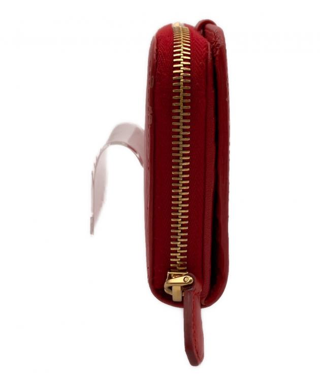 中古・古着通販】PRADA (プラダ) ラウンドジップウォレット レッド