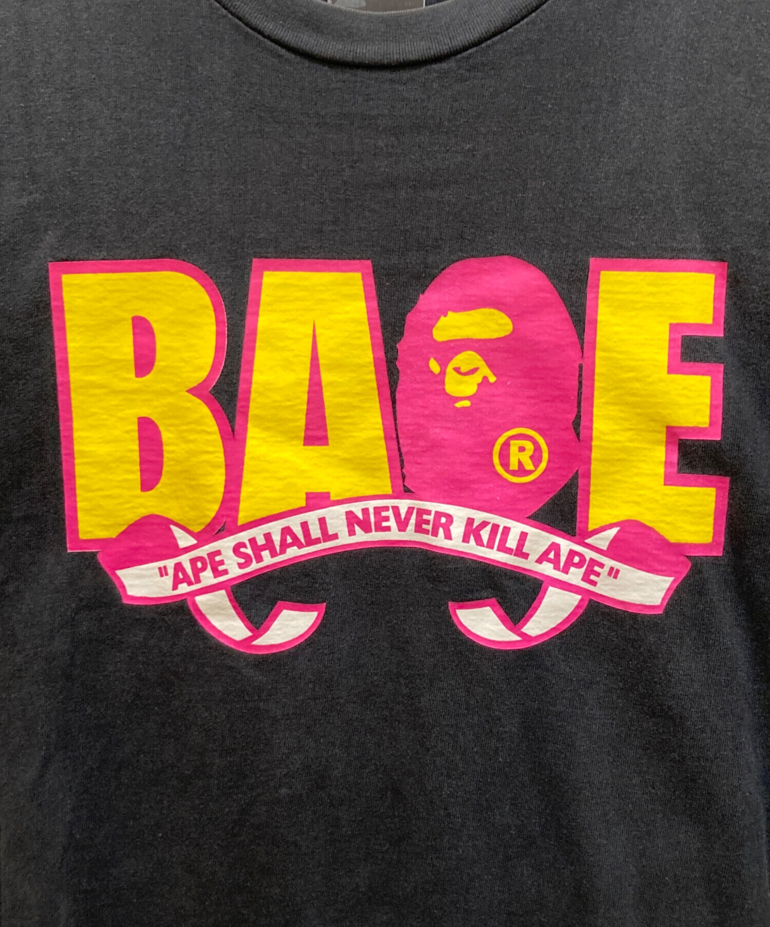 中古・古着通販】A BATHING APE (アベイシングエイプ) ロゴプリントT