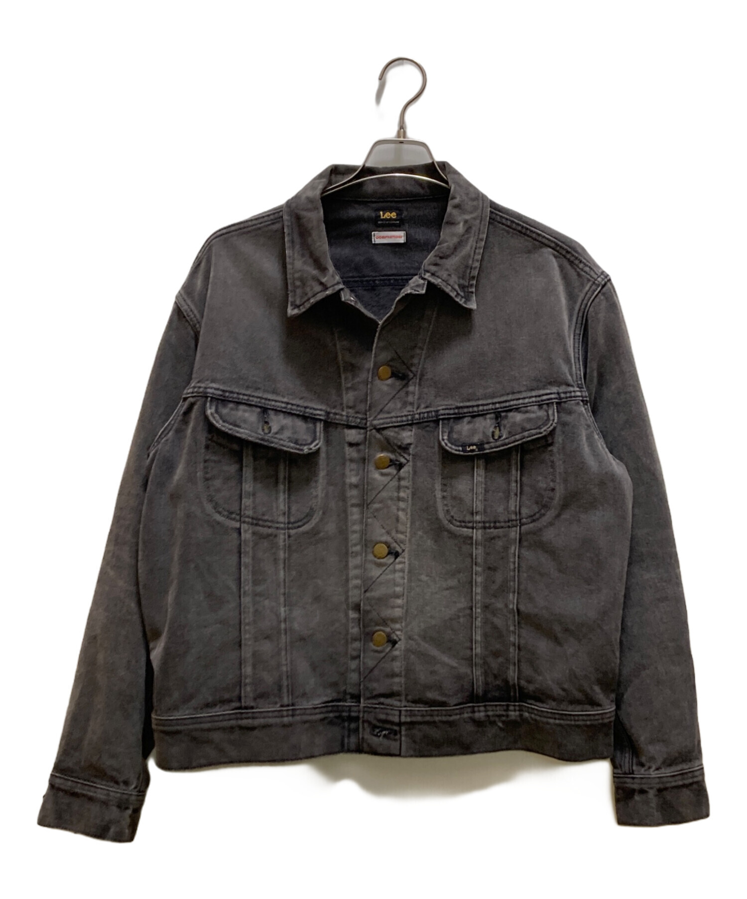 中古・古着通販】LEE (リー) 加工デニムジャケット ブラック サイズ:XL