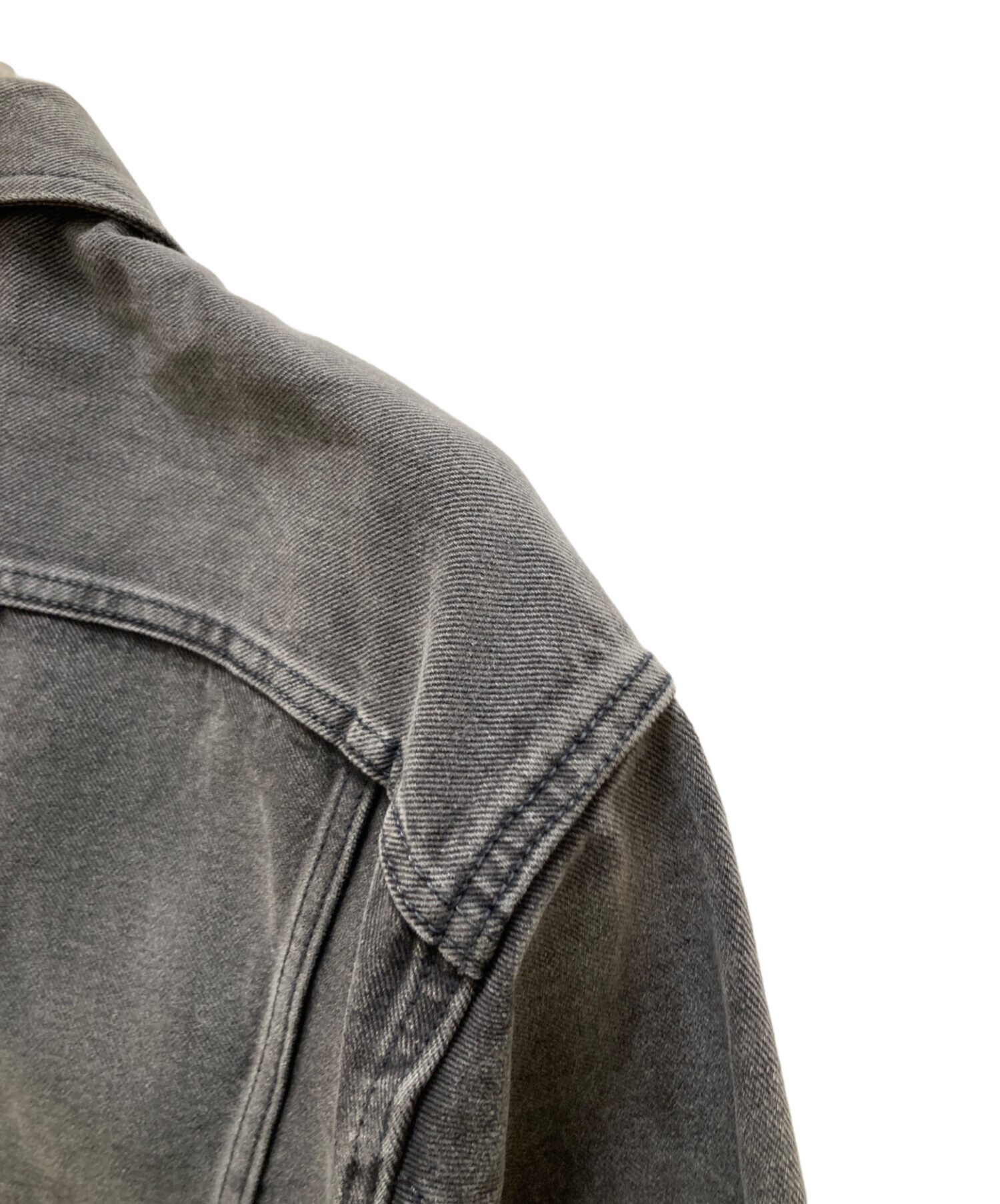 中古・古着通販】LEE (リー) 加工デニムジャケット ブラック サイズ:XL