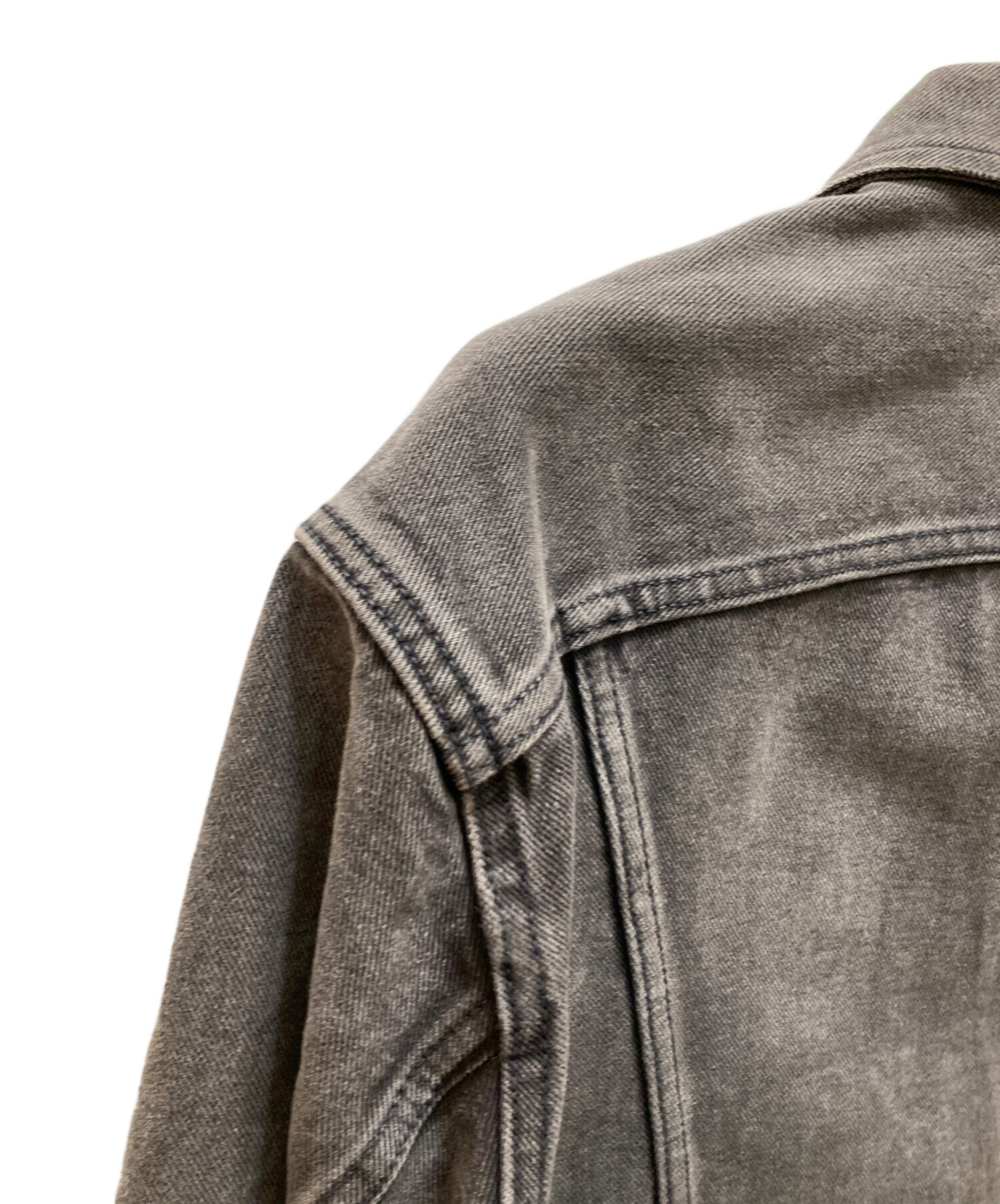 希少 サイズ XL Lee リー デニム ライダース 加工 AKM 別注 中古・古着通販】LEE (リー) 加工デニムジャケット ブラック サイズ:XL