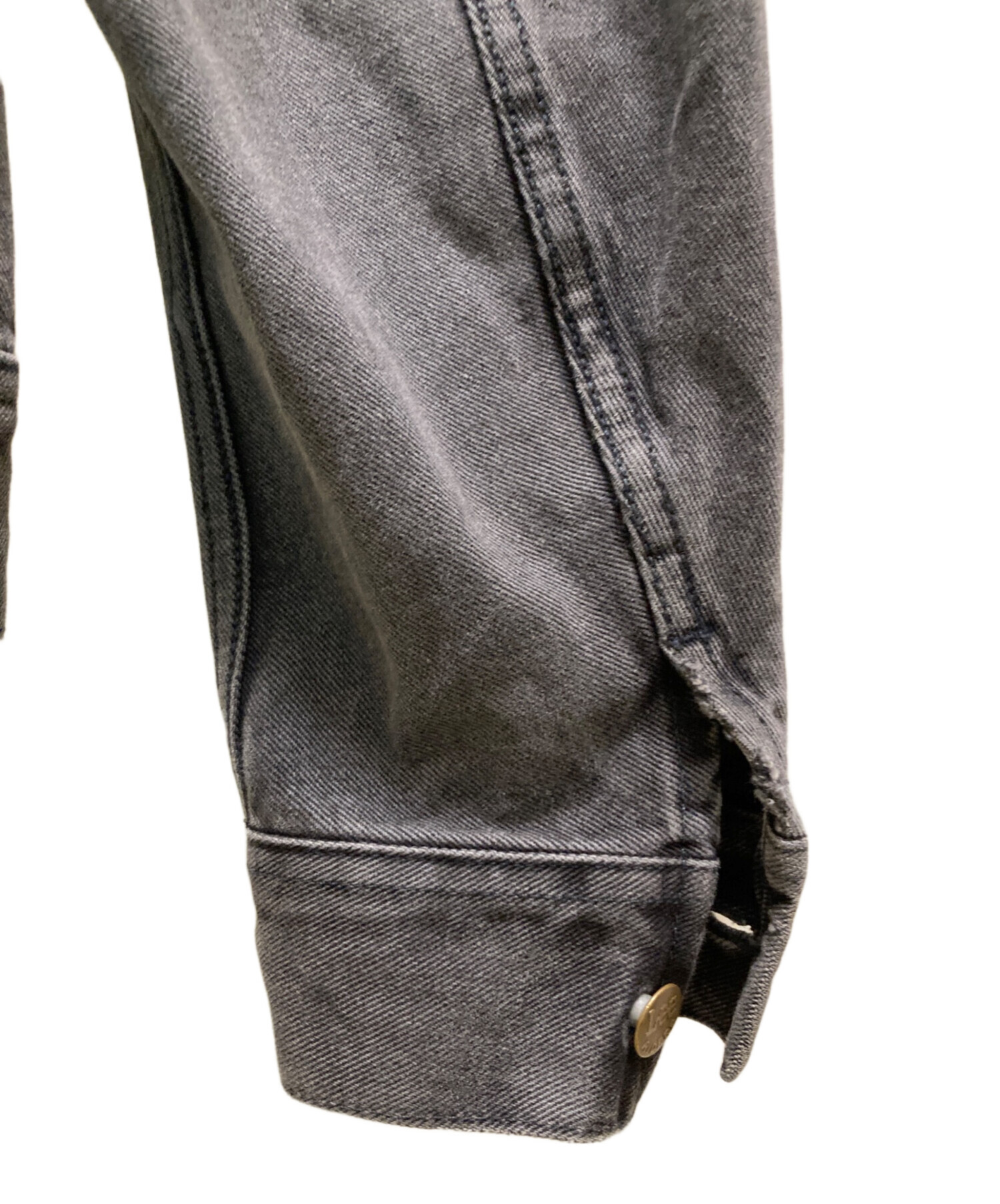 中古・古着通販】LEE (リー) 加工デニムジャケット ブラック サイズ:XL