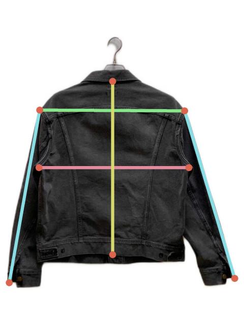 中古・古着通販】LEE (リー) 加工デニムジャケット ブラック サイズ:XL