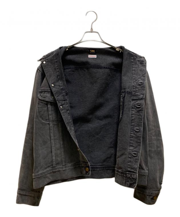 中古・古着通販】LEE (リー) 加工デニムジャケット ブラック サイズ:XL