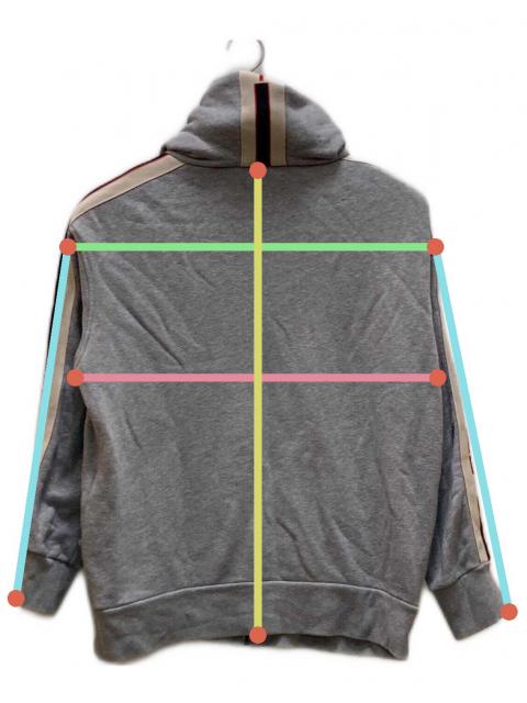 中古・古着通販】GUCCI (グッチ) テクニカルライン ロゴジップパーカー
