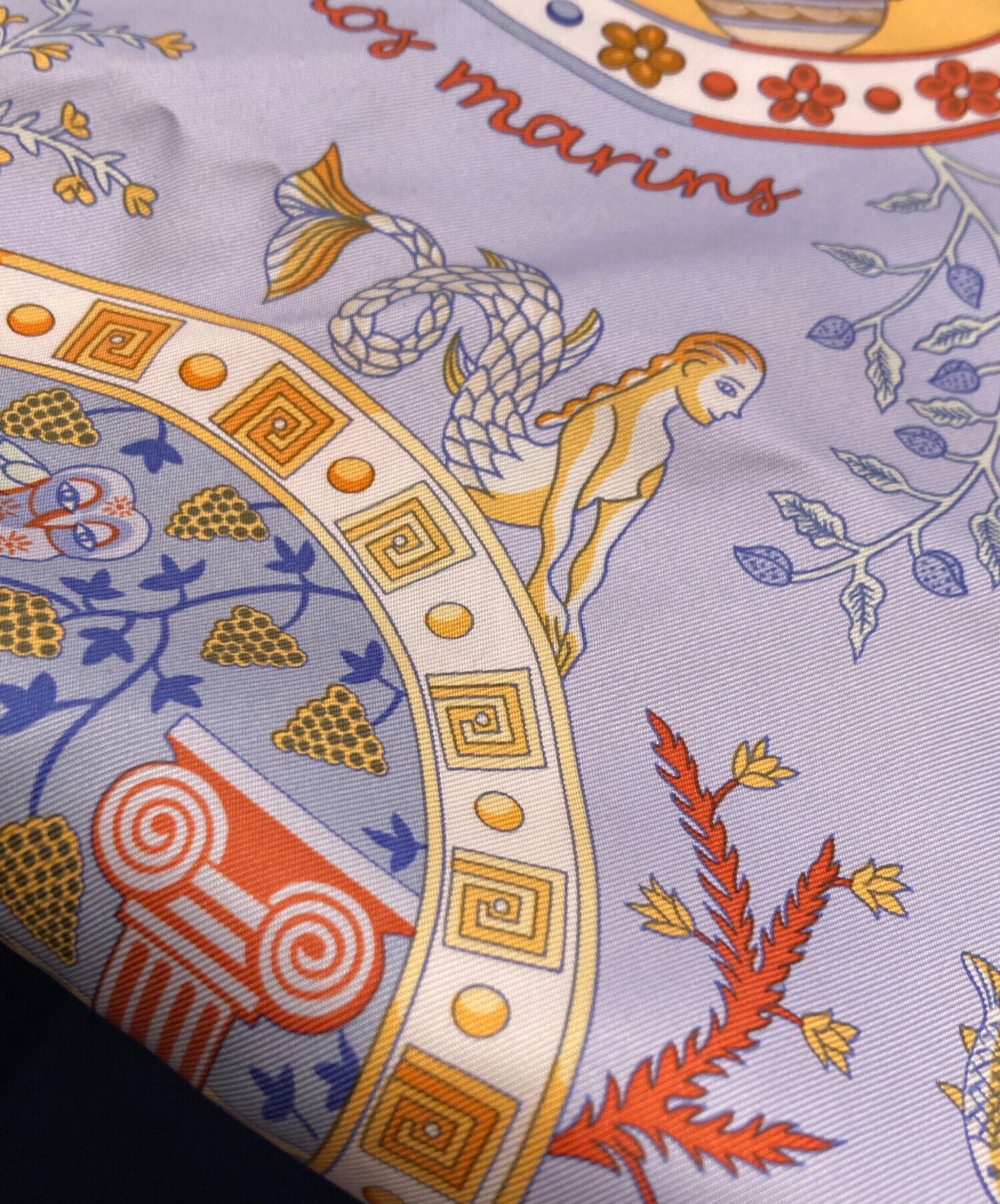☘️希少 新品未使用☘️ HERMES カレ90 サントロペ港 中古・古着通販】HERMES (エルメス) カレ90 地中海の港町 ブルー