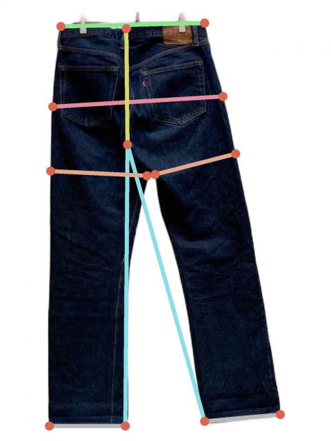中古・古着通販】DENIME (ドゥニーム) オフセット セルビッチ デニム
