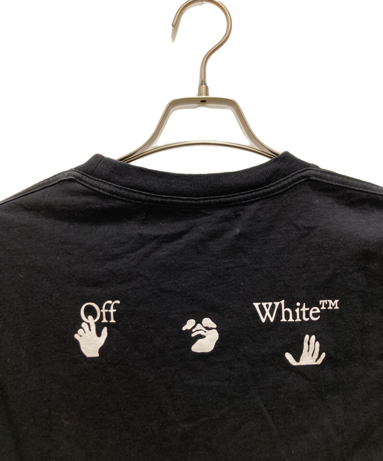 【中古A】OFF-WHITE オフホワイト XS レディース 半袖Tシャツ 19SS Artwork c/o Dondi  白 中古A 古着 OFF-WHITE オフホワイト Tシャツ・カットソー XS 白 【古着】【送料