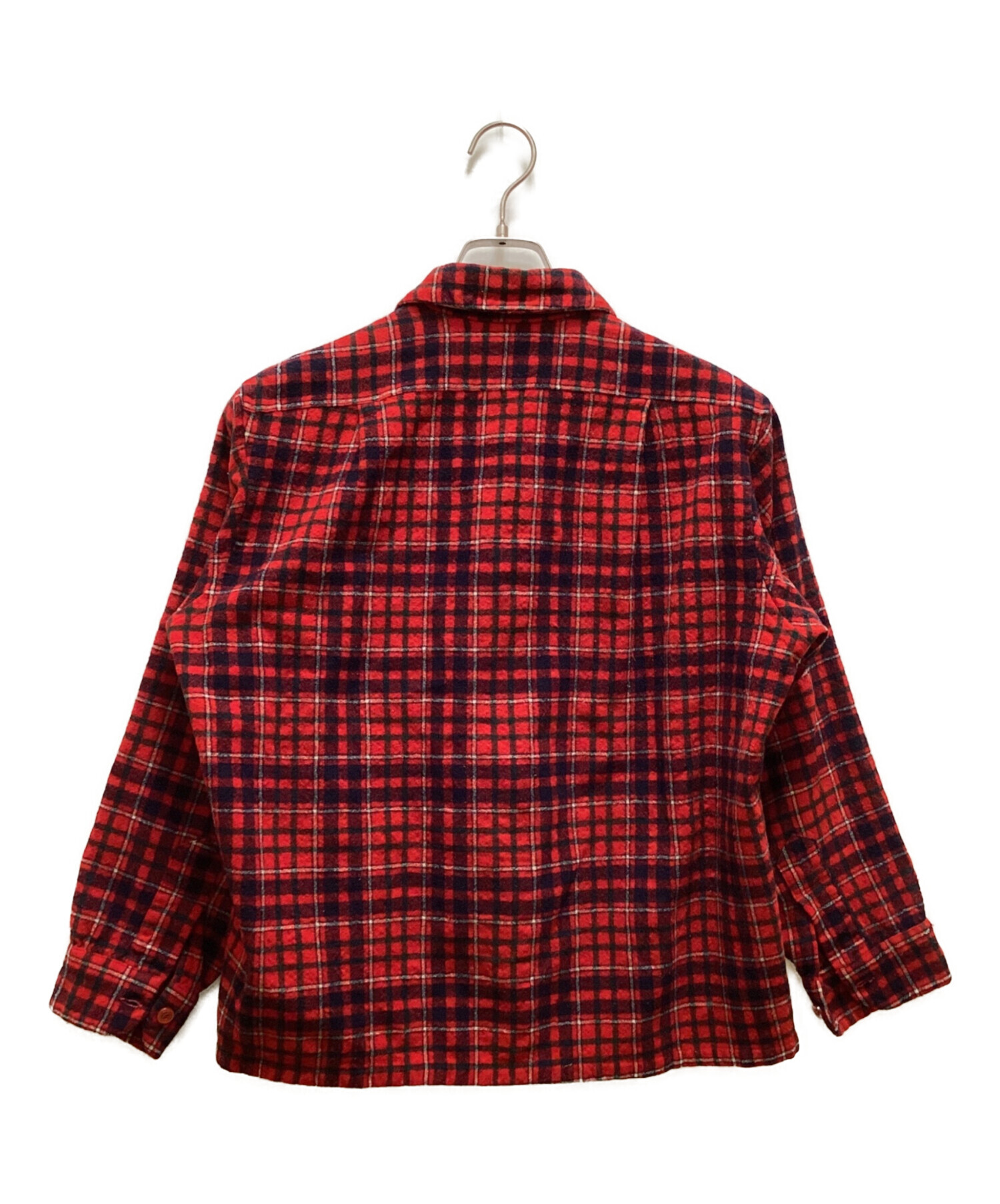 70s PENDLETON シャツ SIZE L 古着 レッド 中古・古着通販】PENDLETON (ペンドルトン) 70s ウールチェック長袖