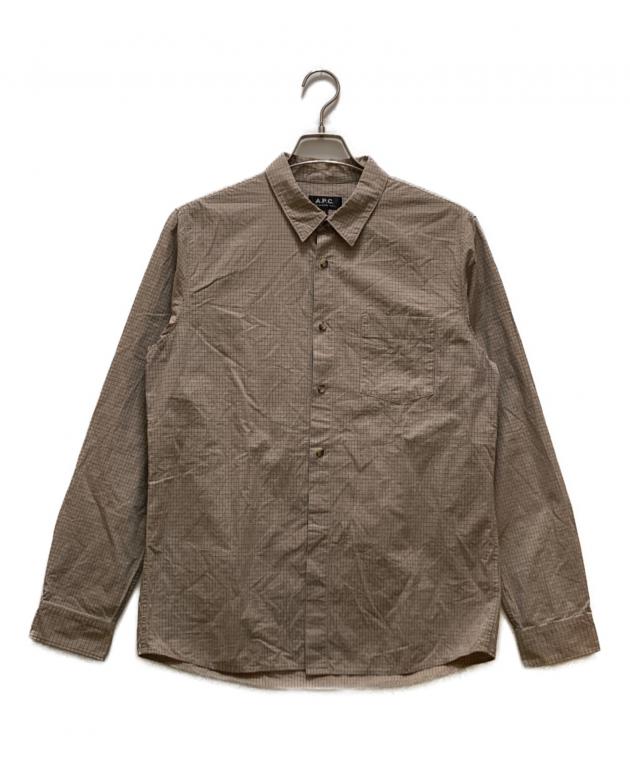 中古・古着通販】A.P.C. (アーペーセー) チェックシャツ ベージュ