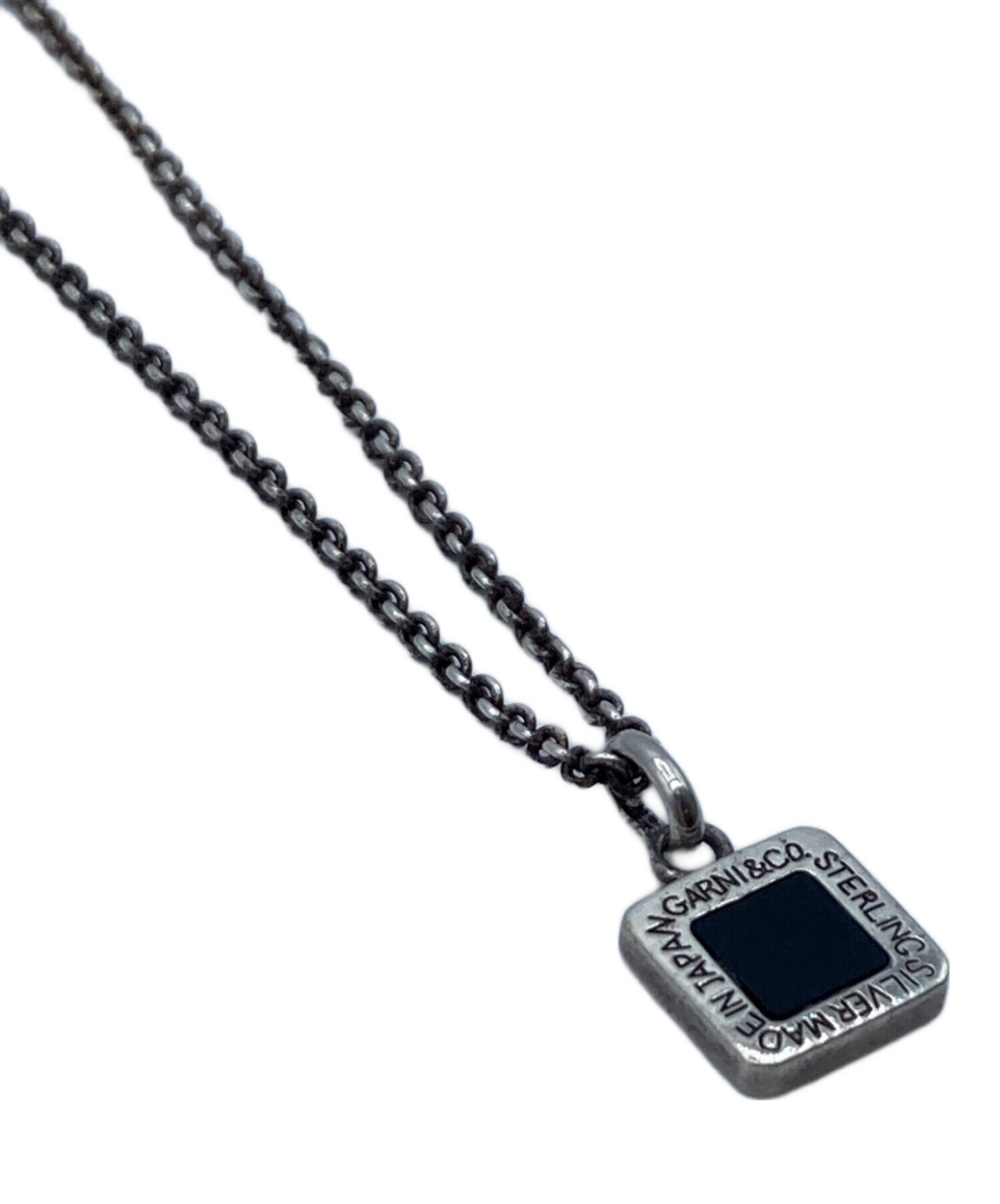 カ*ア様 GARNI ネックレス　ブラック 中古・古着通販】GARNI (ガルニ) スクエア オニキス ネックレス