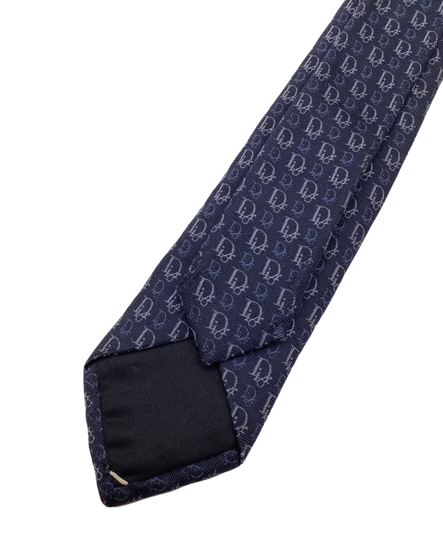 中古・古着通販】Dior (ディオール) ロゴ総柄ネクタイ ネイビー サイズ