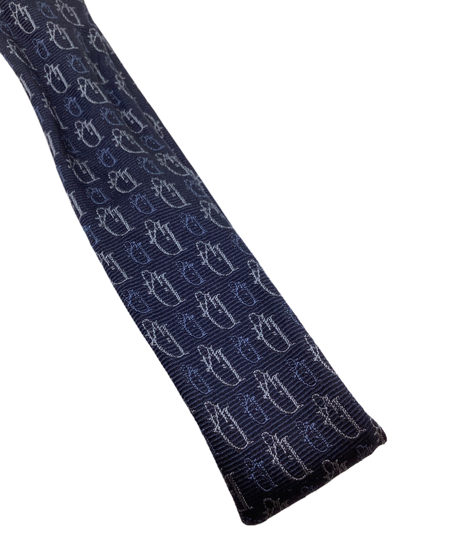 中古・古着通販】Dior (ディオール) ロゴ総柄ネクタイ ネイビー サイズ
