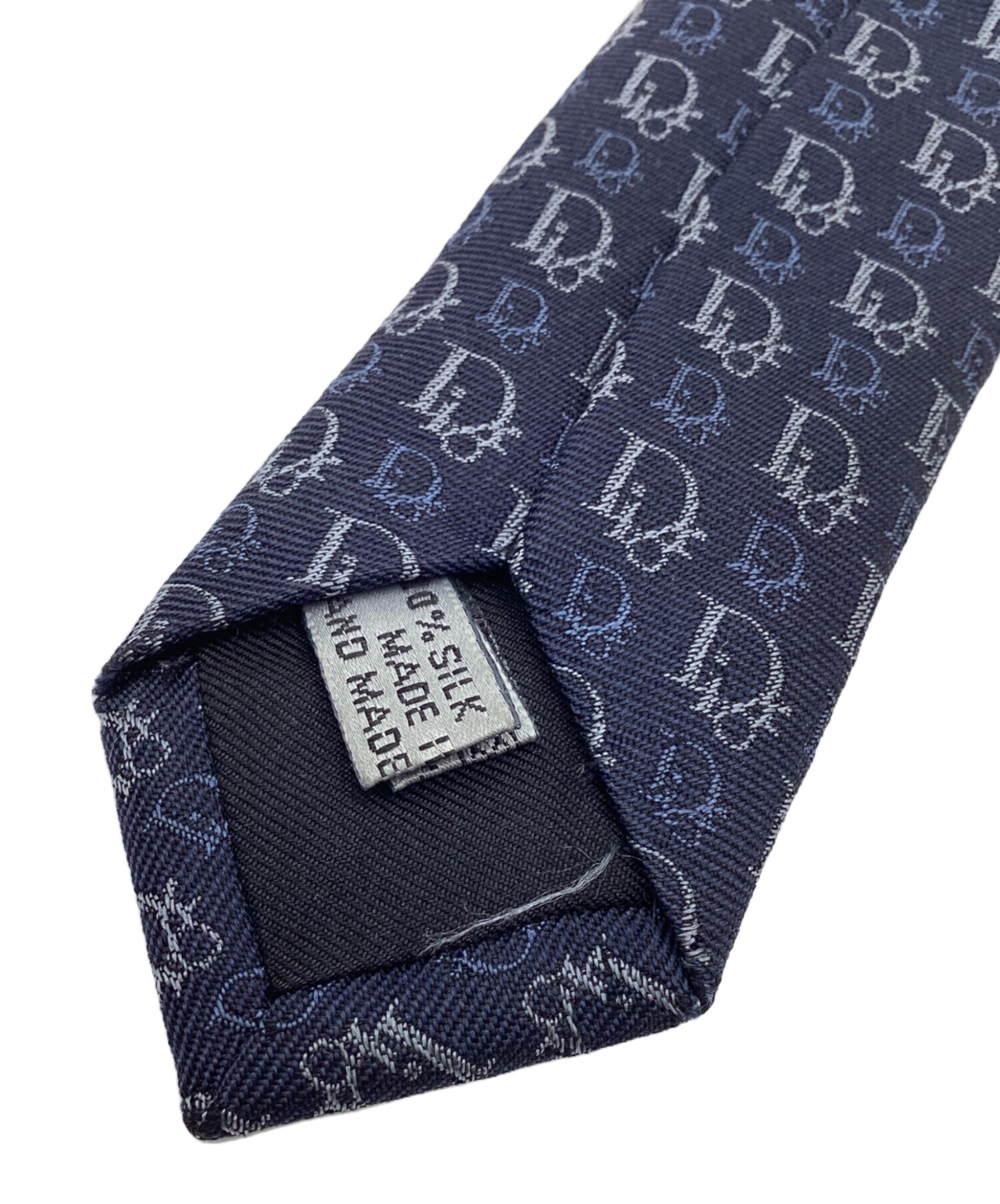 中古・古着通販】Dior (ディオール) ロゴ総柄ネクタイ ネイビー サイズ
