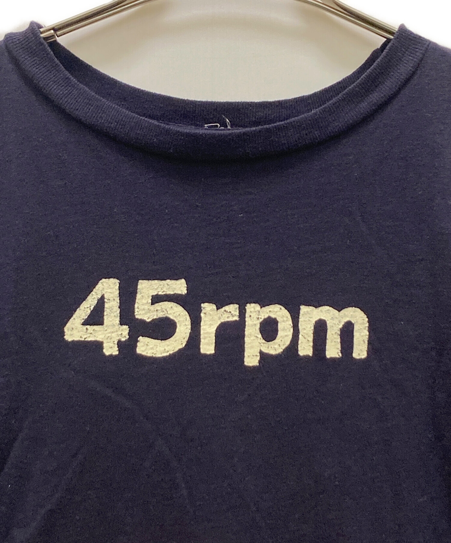 フォーティファイブ 45rpm t シャツ with logo 45rpm カラーネイビー T 