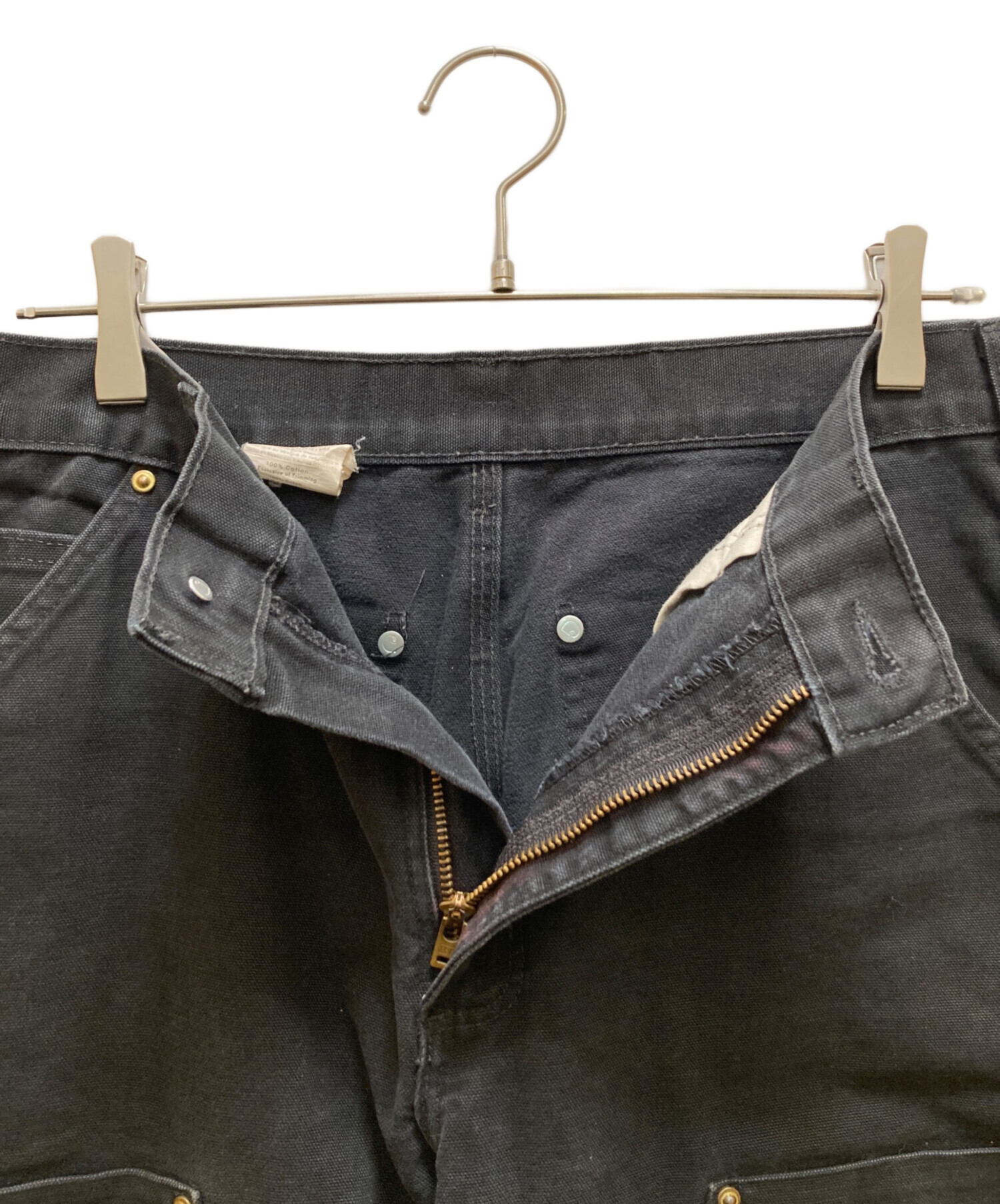 中古・古着通販】CarHartt (カーハート) ブラックダブルニーパンツ