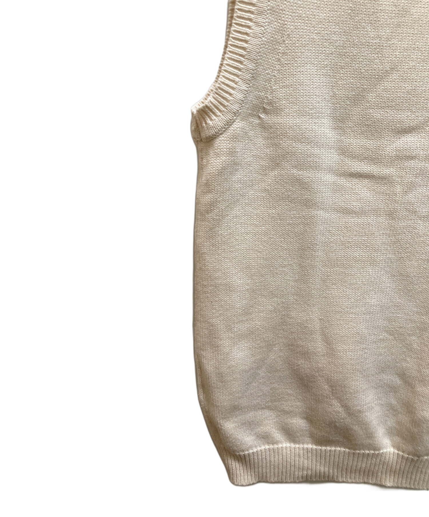 中古・古着通販】CarHartt (カーハート) Vネックニットベスト ベージュ