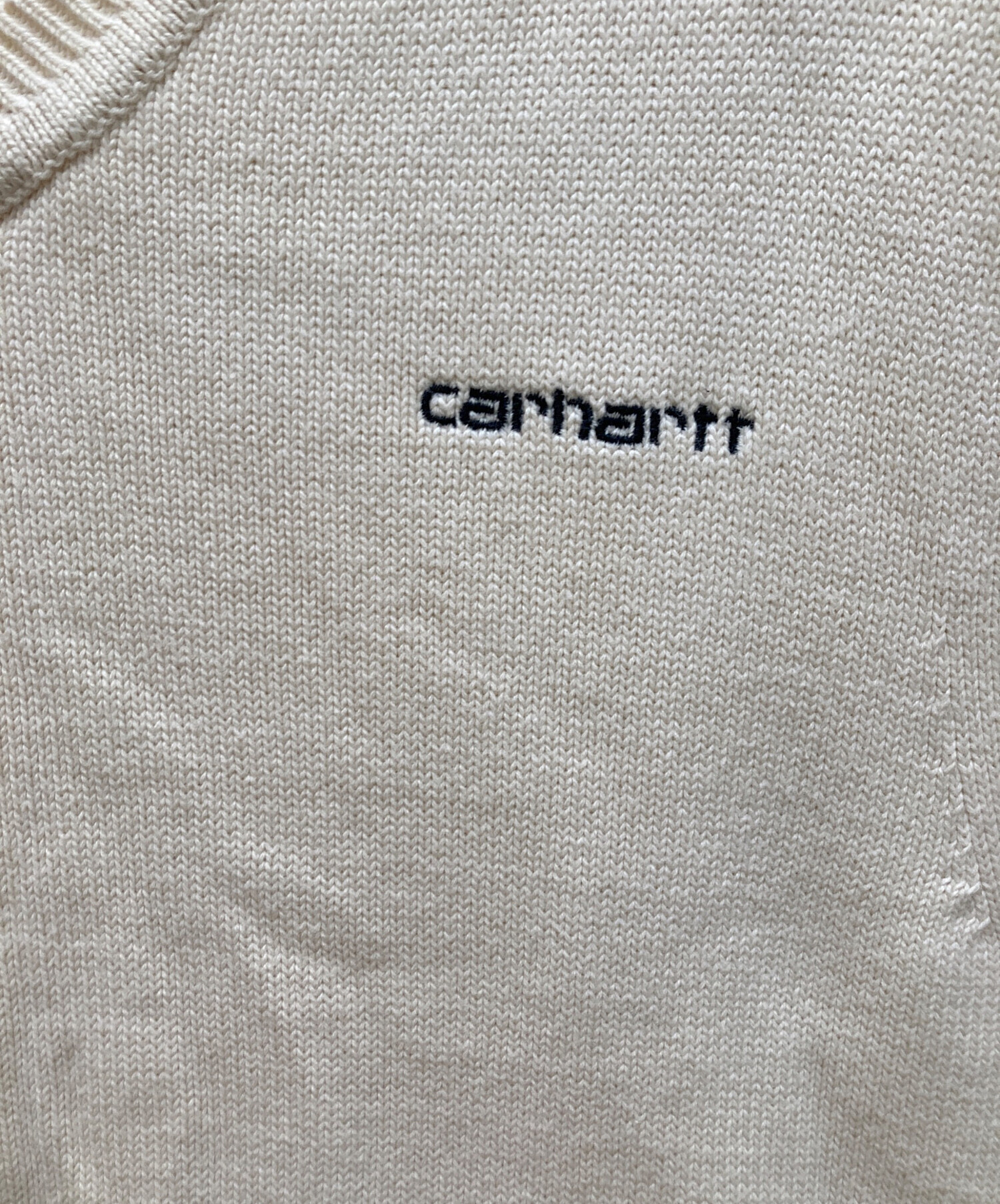 中古・古着通販】CarHartt (カーハート) Vネックニットベスト ベージュ