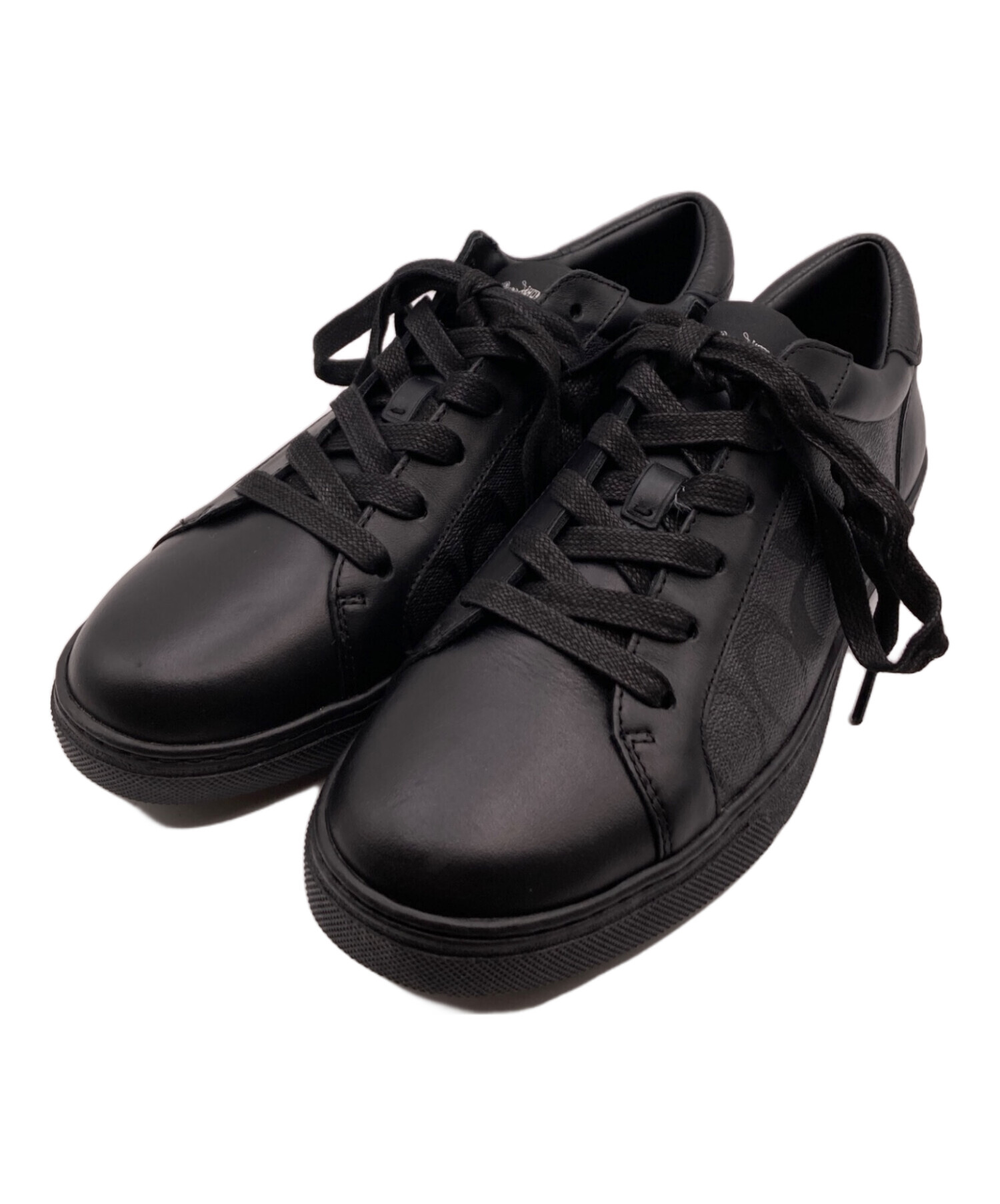 COACH　コーチ　ストライダー　スニーカー　メンズ　ブラック　黒　27cm 中古・古着通販】COACH (コーチ) シグネチャーローカットスニーカー