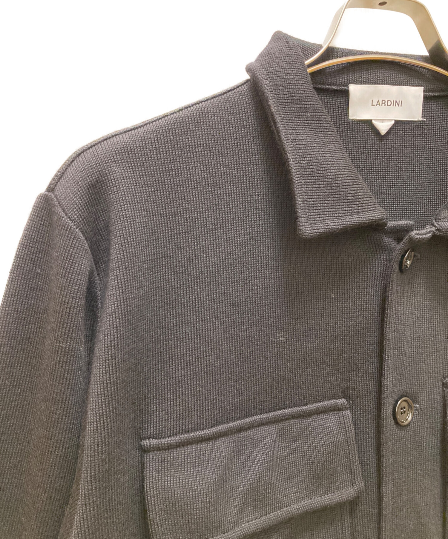 <24年モデル>LARDINI グリーン フラックス ニットジャケット XL 中古・古着通販】LARDINI (ラルディーニ) ニットジャケット ブラック