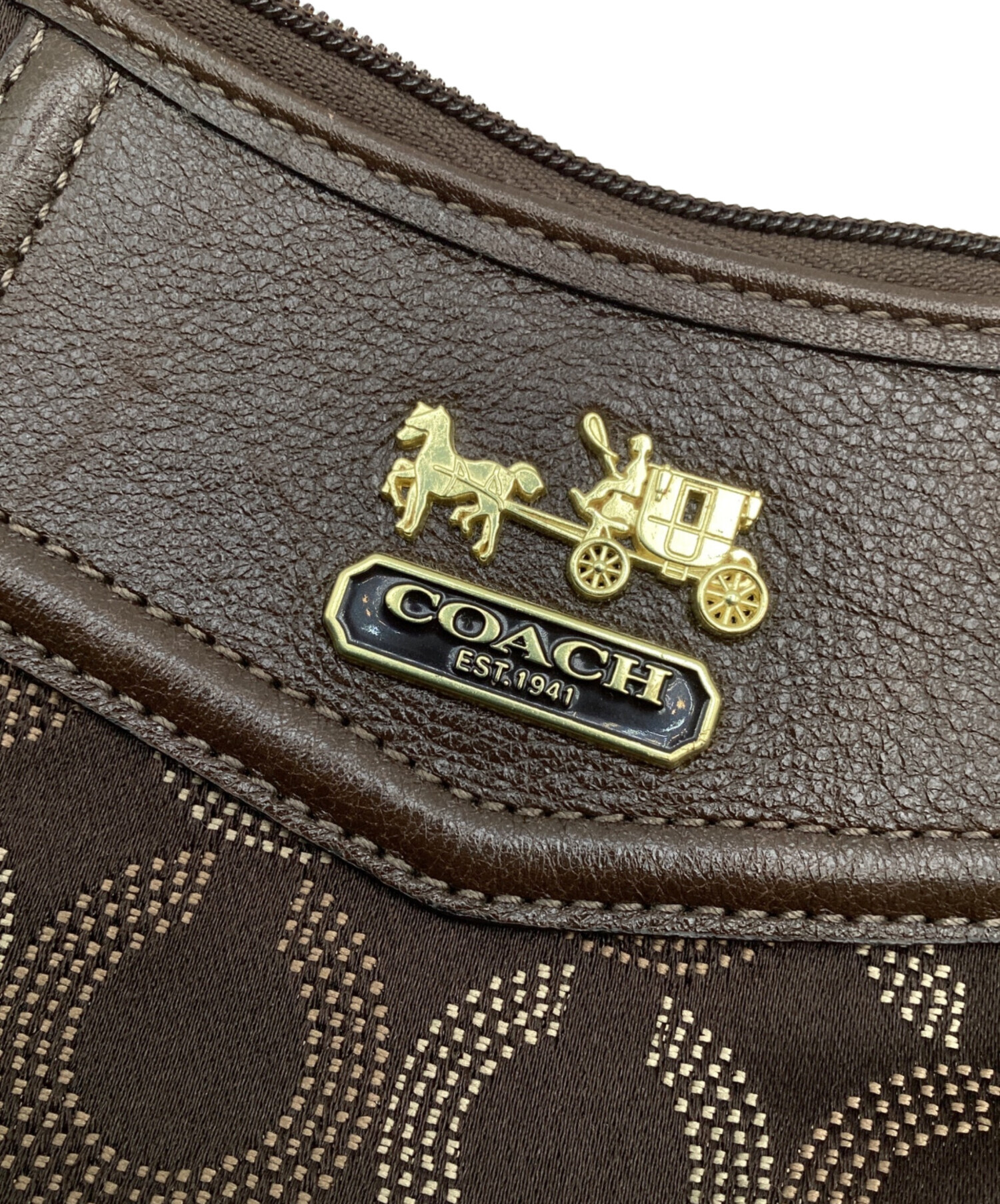 中古・古着通販】COACH (コーチ) キャンバスワンショルダーバッグ