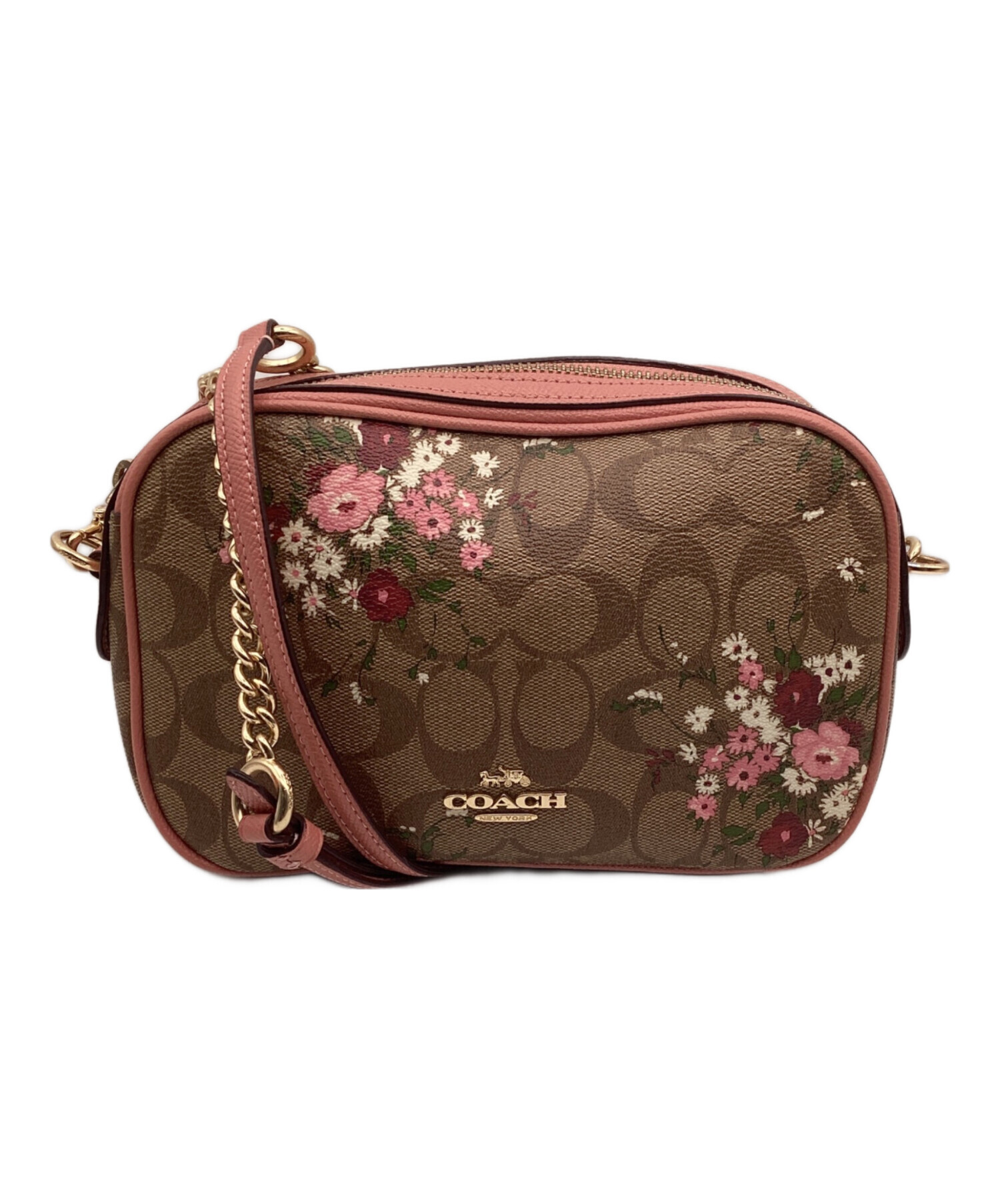 中古・古着通販】COACH (コーチ) シグネチャー 花柄 ショルダーバッグ 