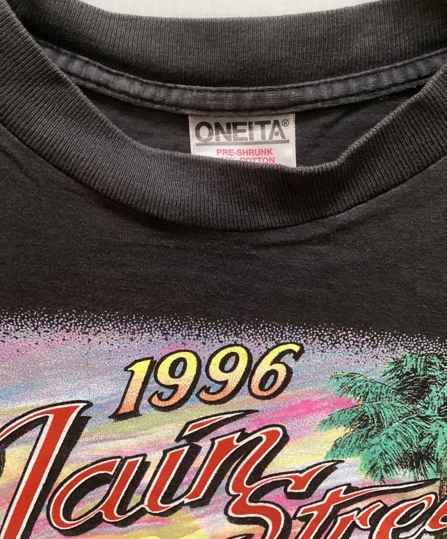 中古・古着通販】ONEITA (オニータ) 90s 両面プリントTシャツ ブラック