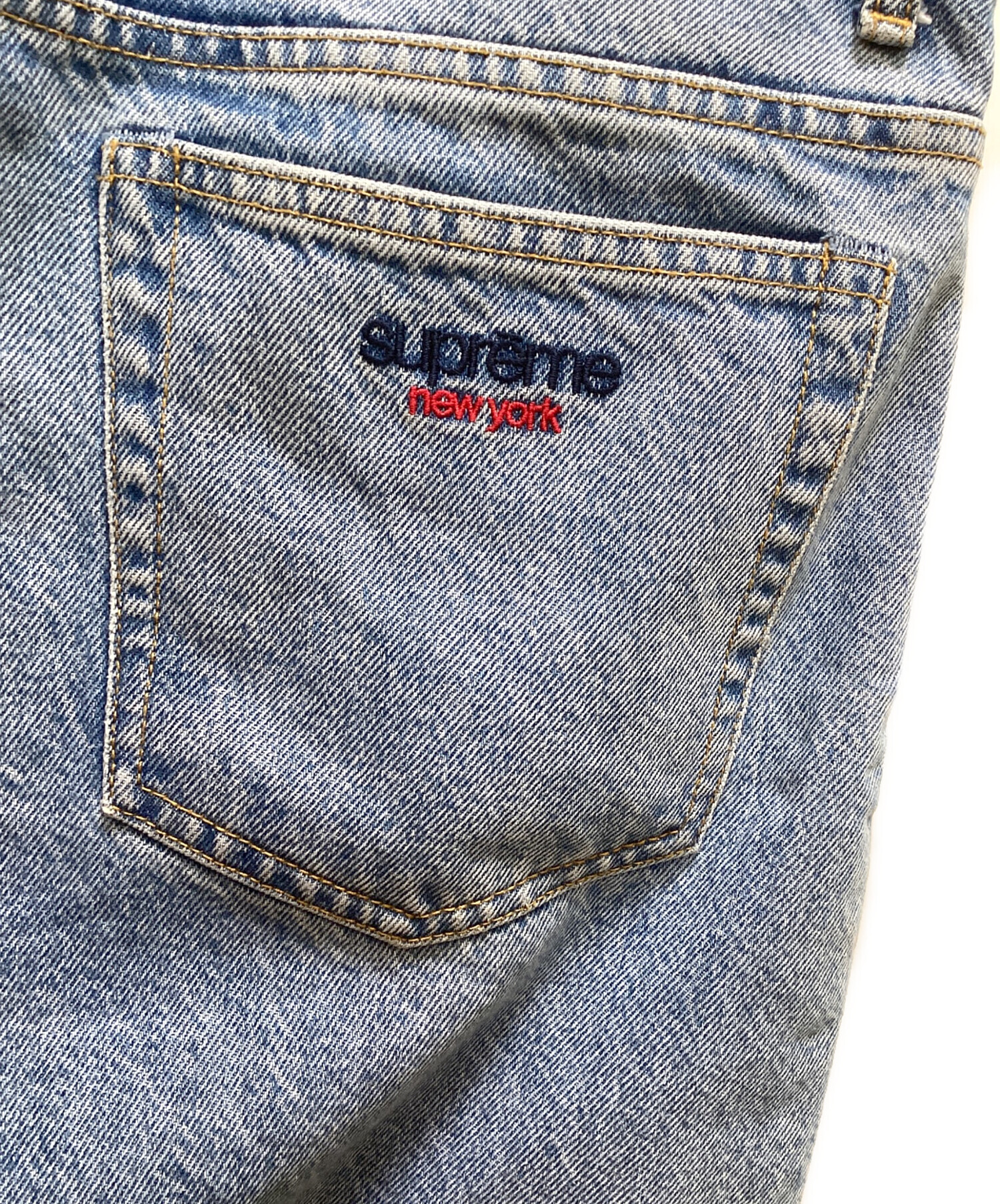 中古・古着通販】SUPREME (シュプリーム) バックロゴ刺繍 バギーデニム