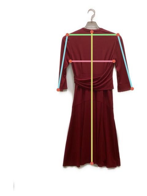 中古・古着通販】kay me (ケイミー) カシュクールワンピース ボルドー