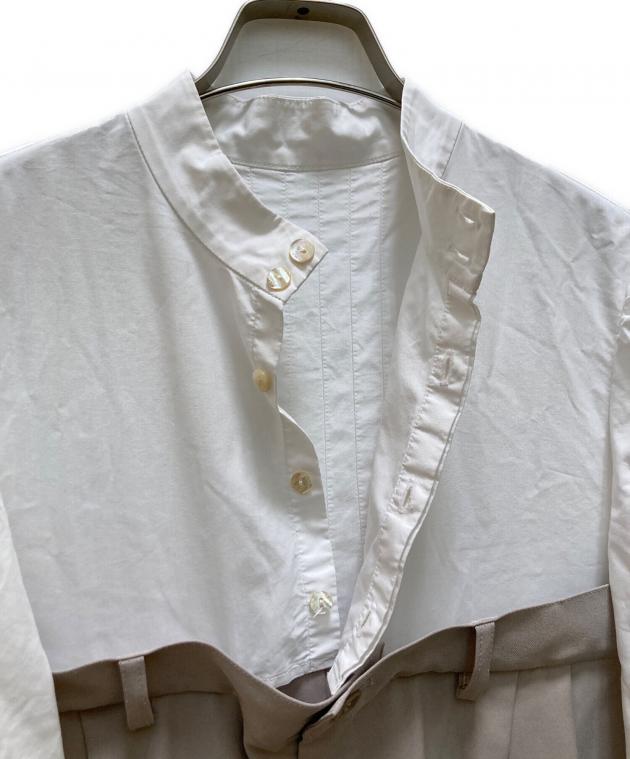中古・古着通販】Ameri (アメリ) SHIRT DOCKING COMBINAISON ベージュ