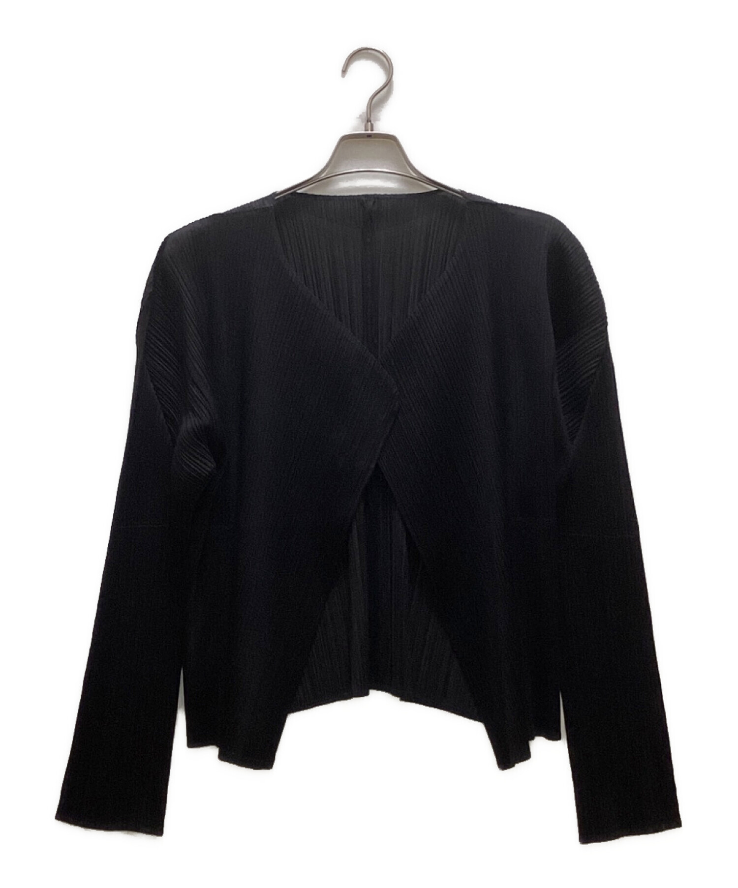 美品✨プリーツプリーズ　変形　カーディガン　ブラック　黒 中古・古着通販】PLEATS PLEASE (プリーツプリーズ) プリーツノー